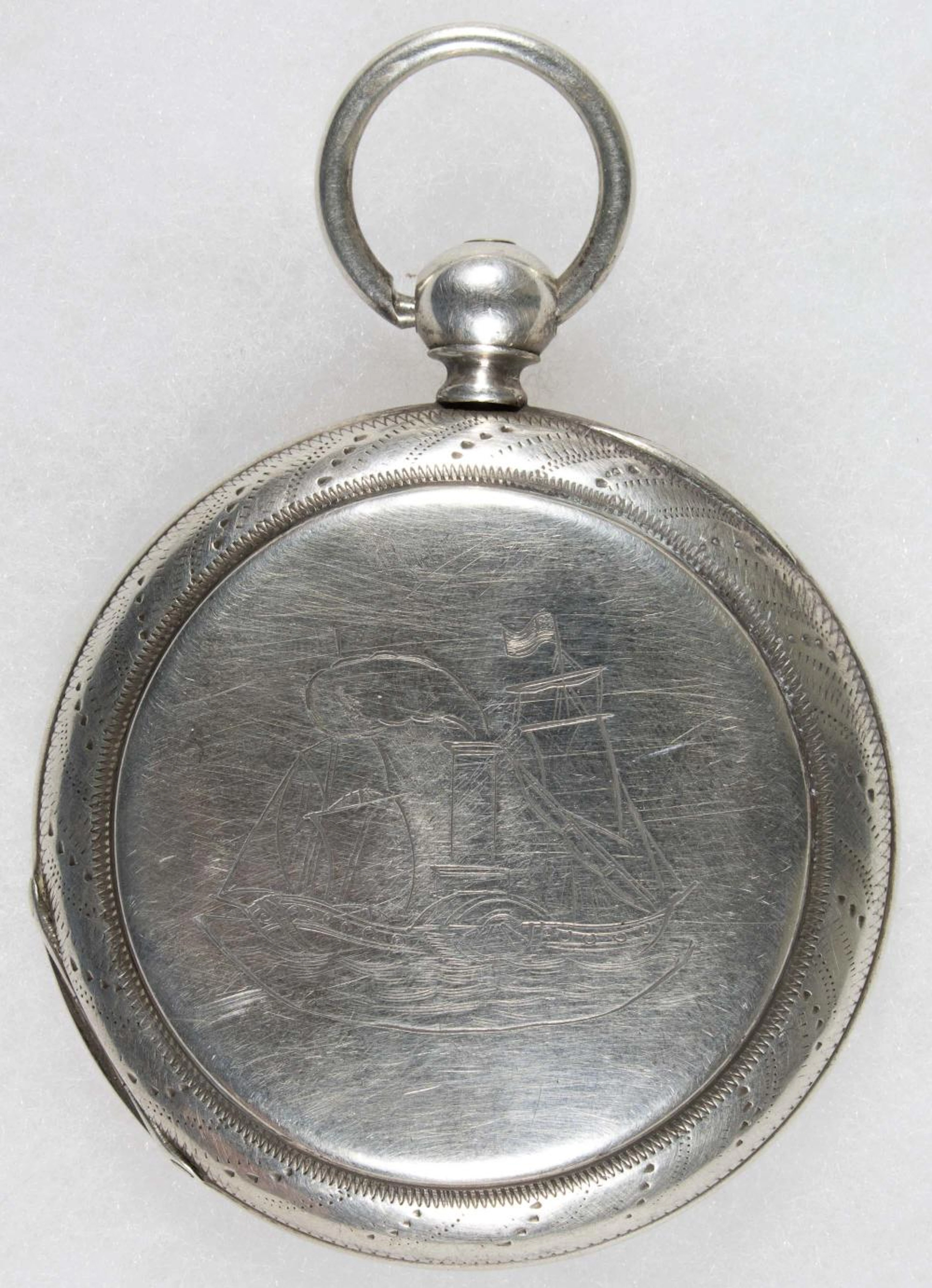 CIVIL WAR ERA SAILOR'S STEAMER POCKET WATCH