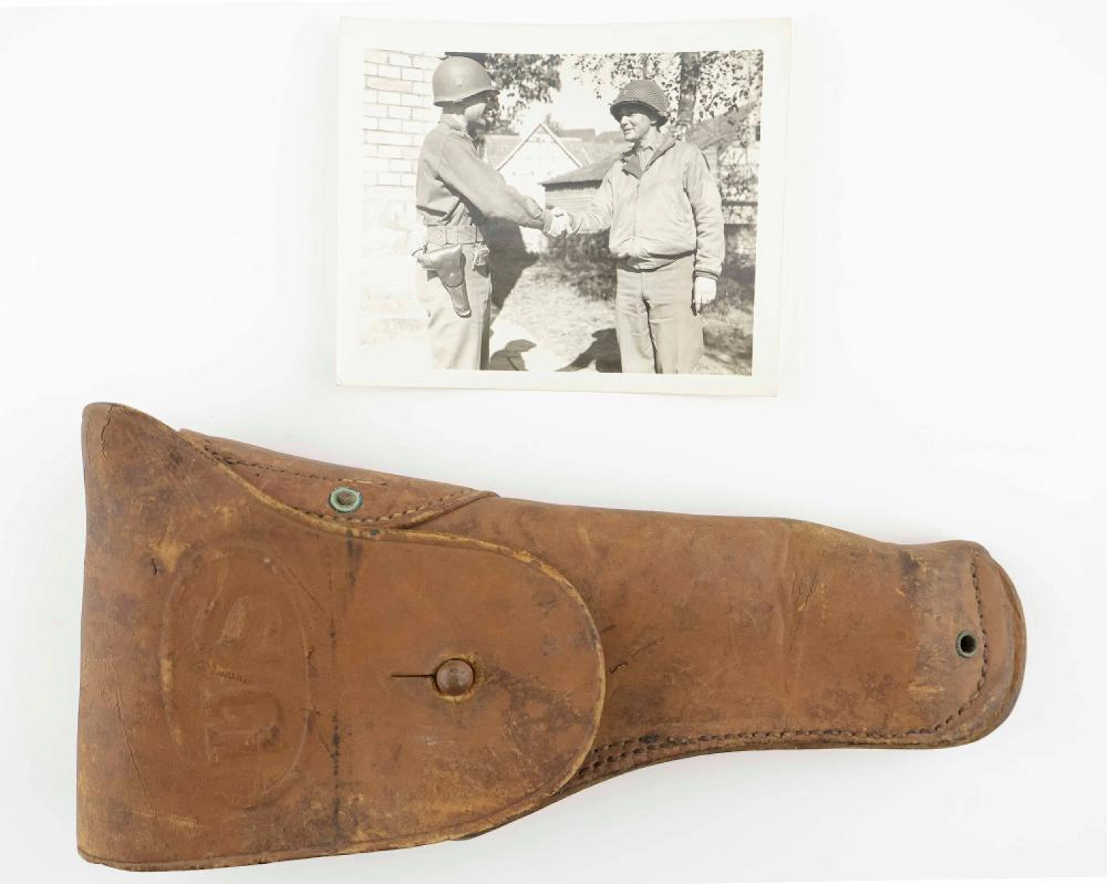 WORLD WAR II USED HOLSTER FROM THE ESTATE OF LT. COL. WILLIAM B. GARA