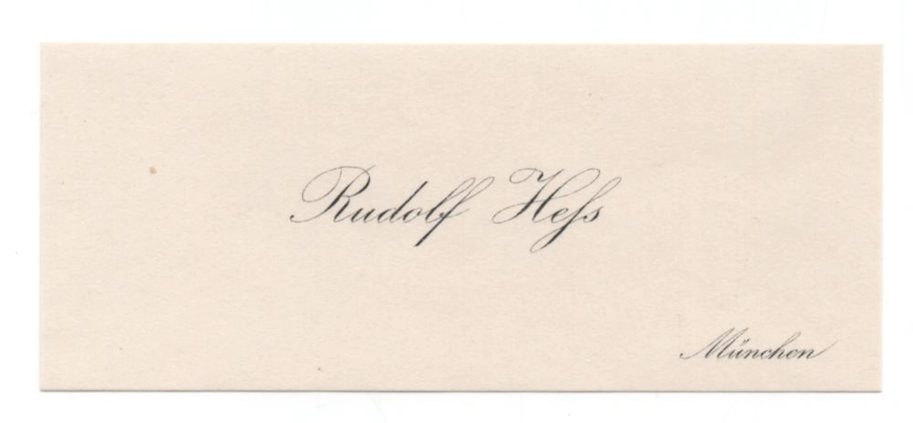 RUDOLF HESS CALLING CARD