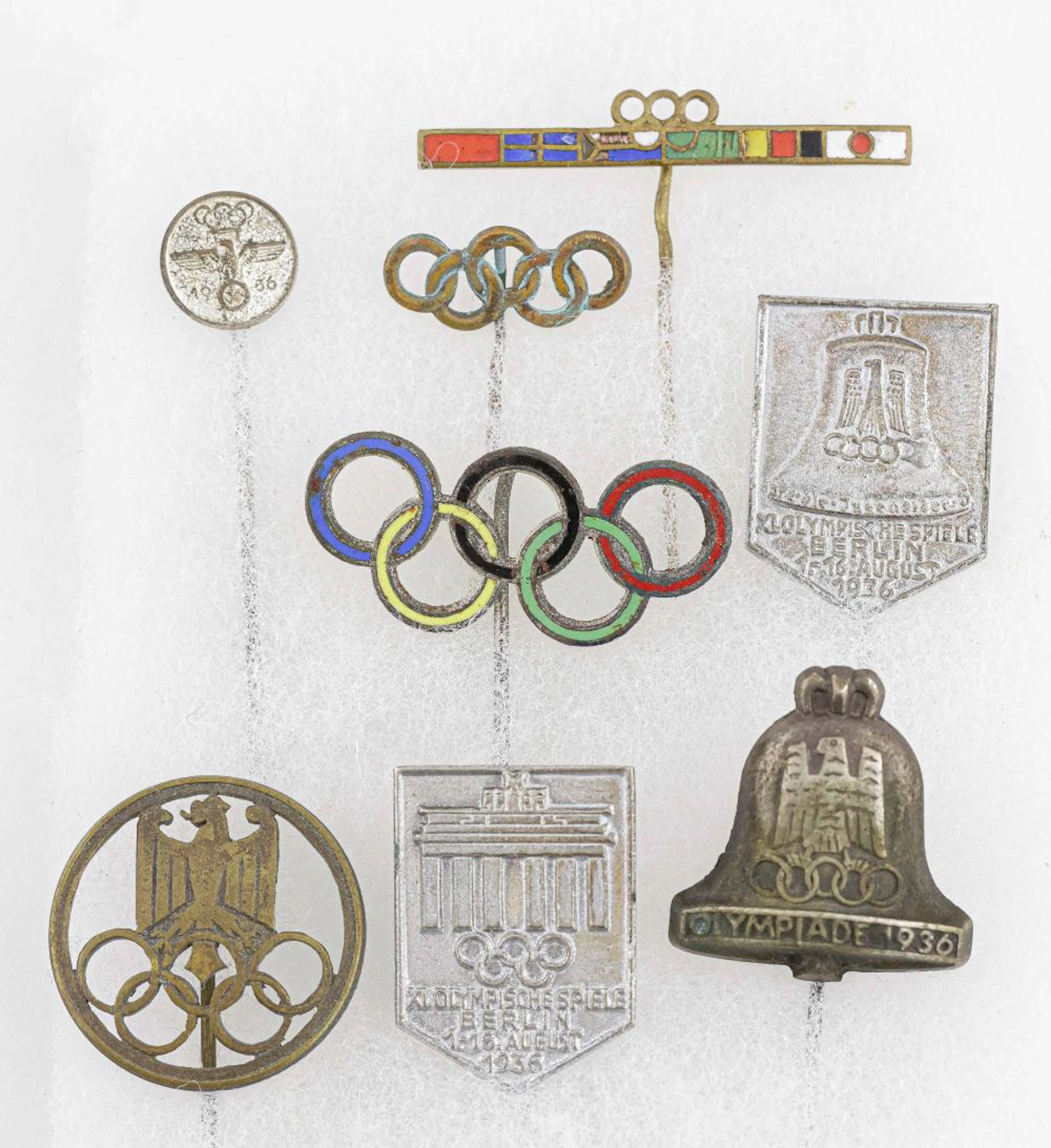 1936 BERLIN OLYMPICS STICKPIN COLLECTION (8)