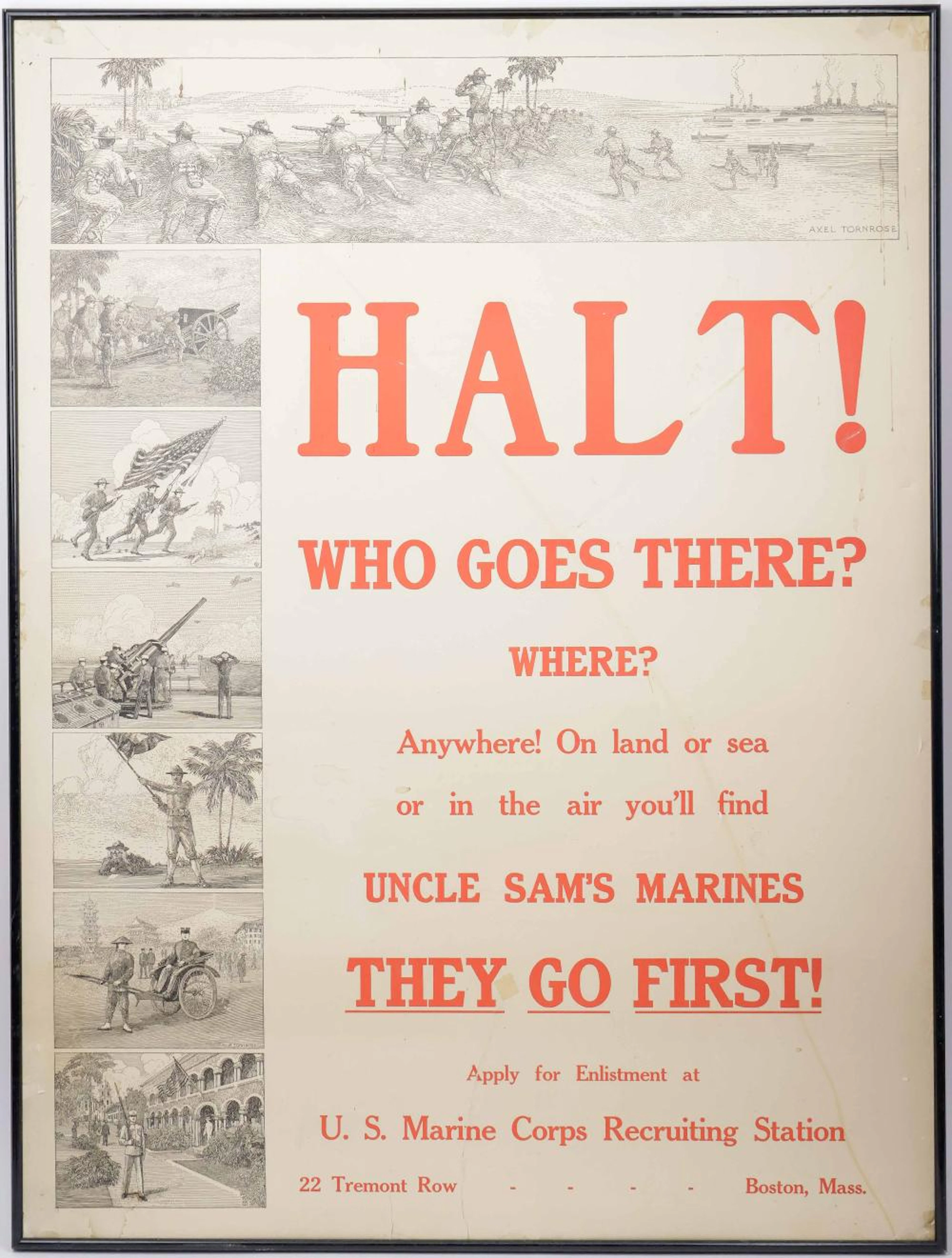 U.S. MARINES WORLD WAR I ENLISTMENT POSTER