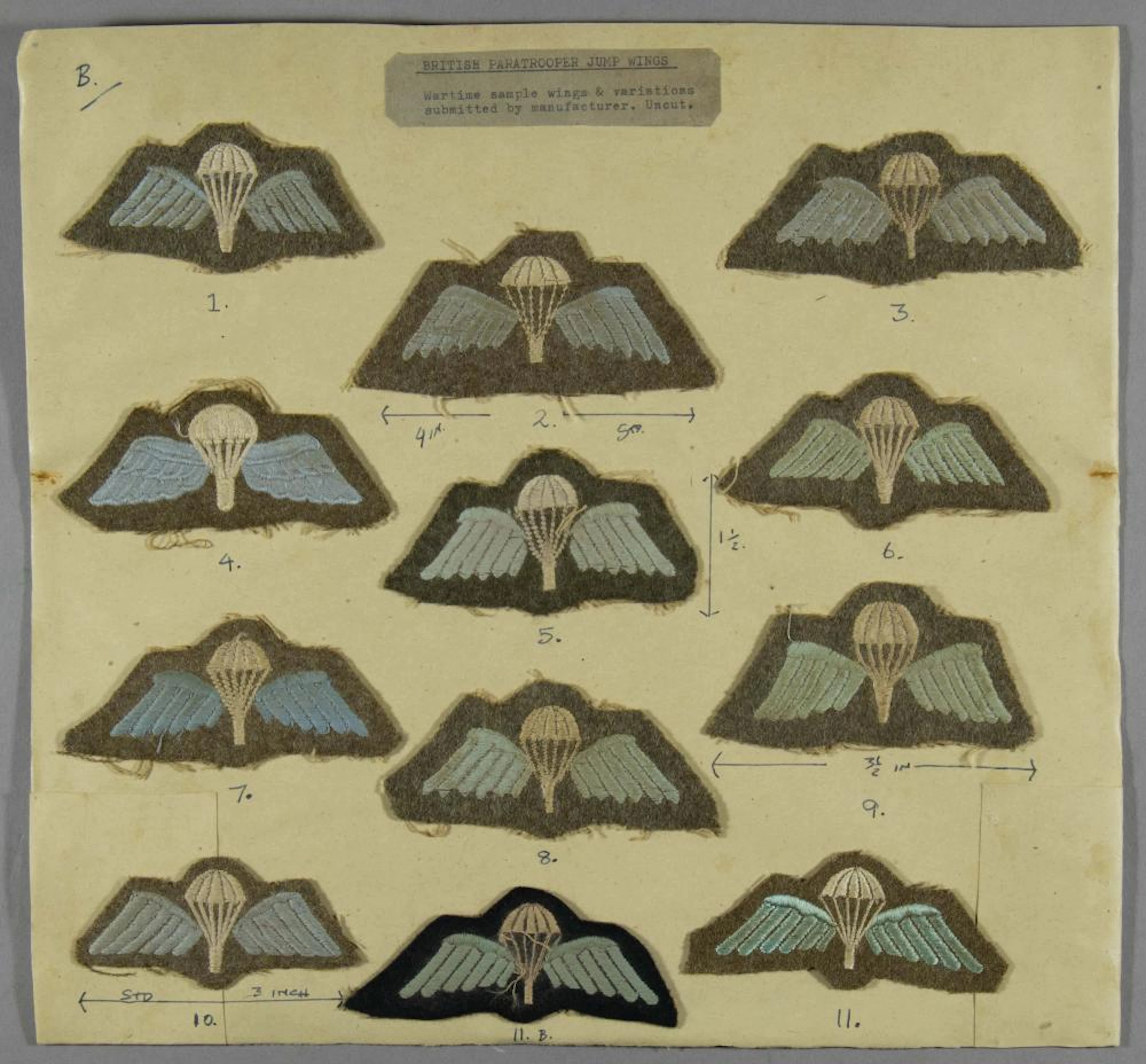 BRITISH PARATROOPER JUMP WING SAMPLES
