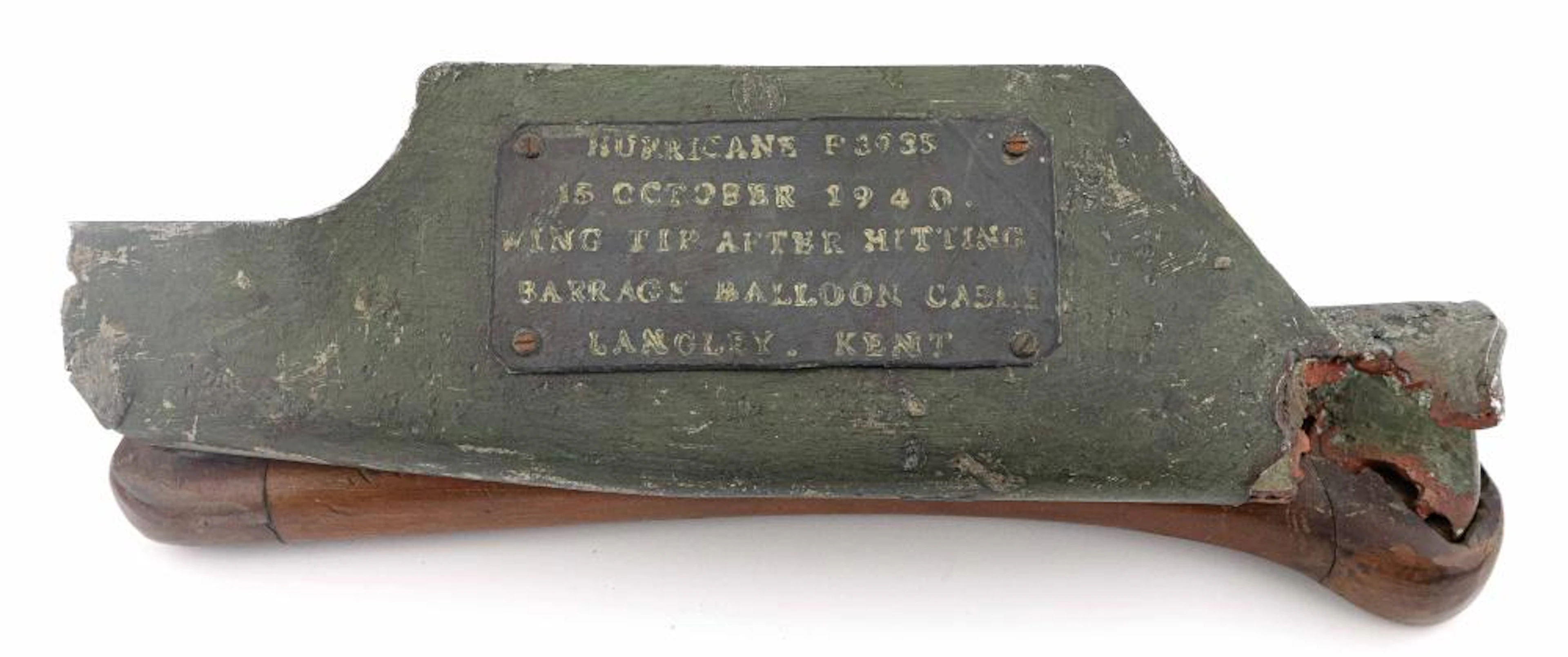 RELIC OF AN RAF NORTHOLT SQUADRON P 3935 HURRICANE
