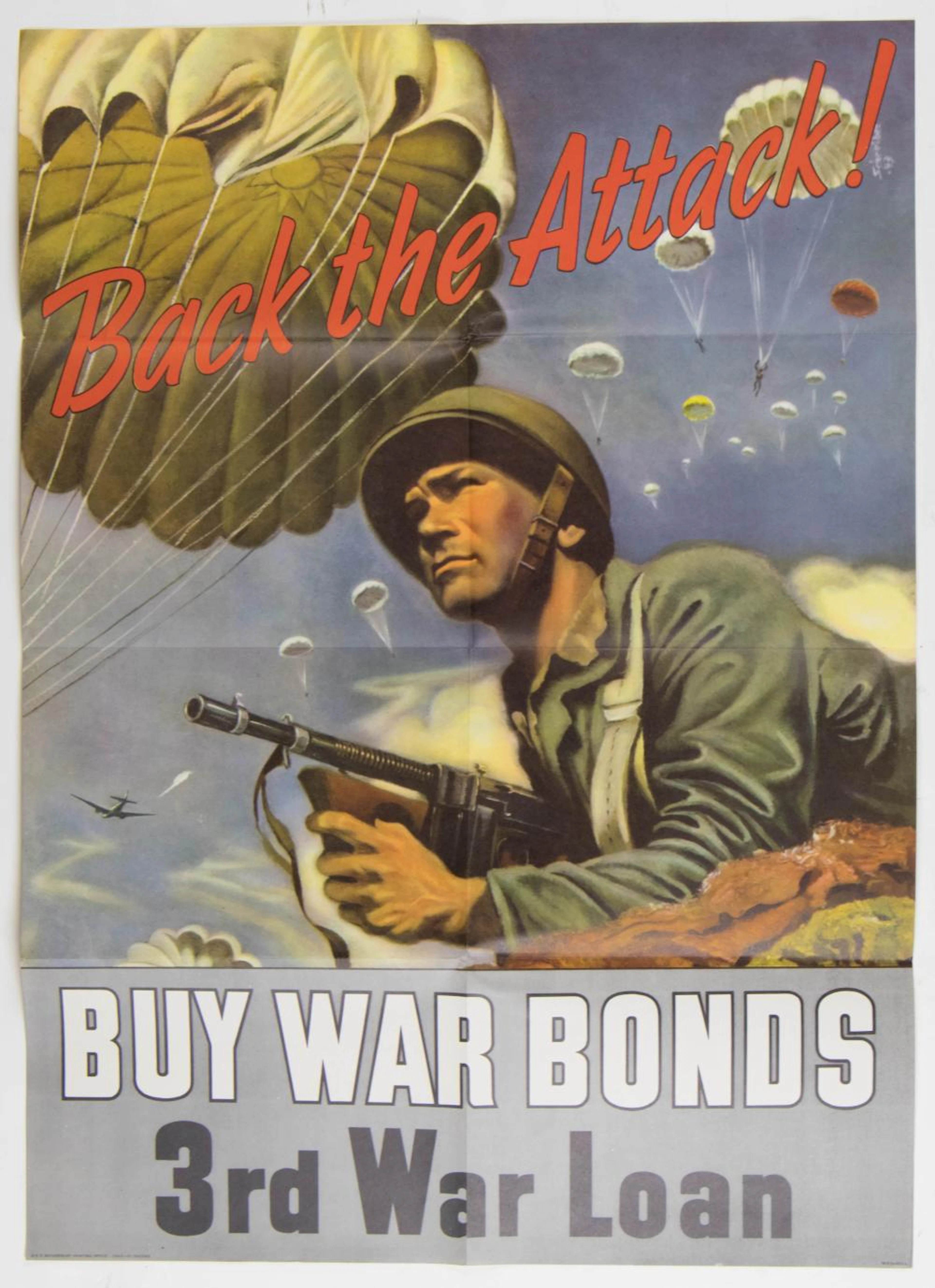 'BACK THE ATTACK!' WAR BONDS POSTER