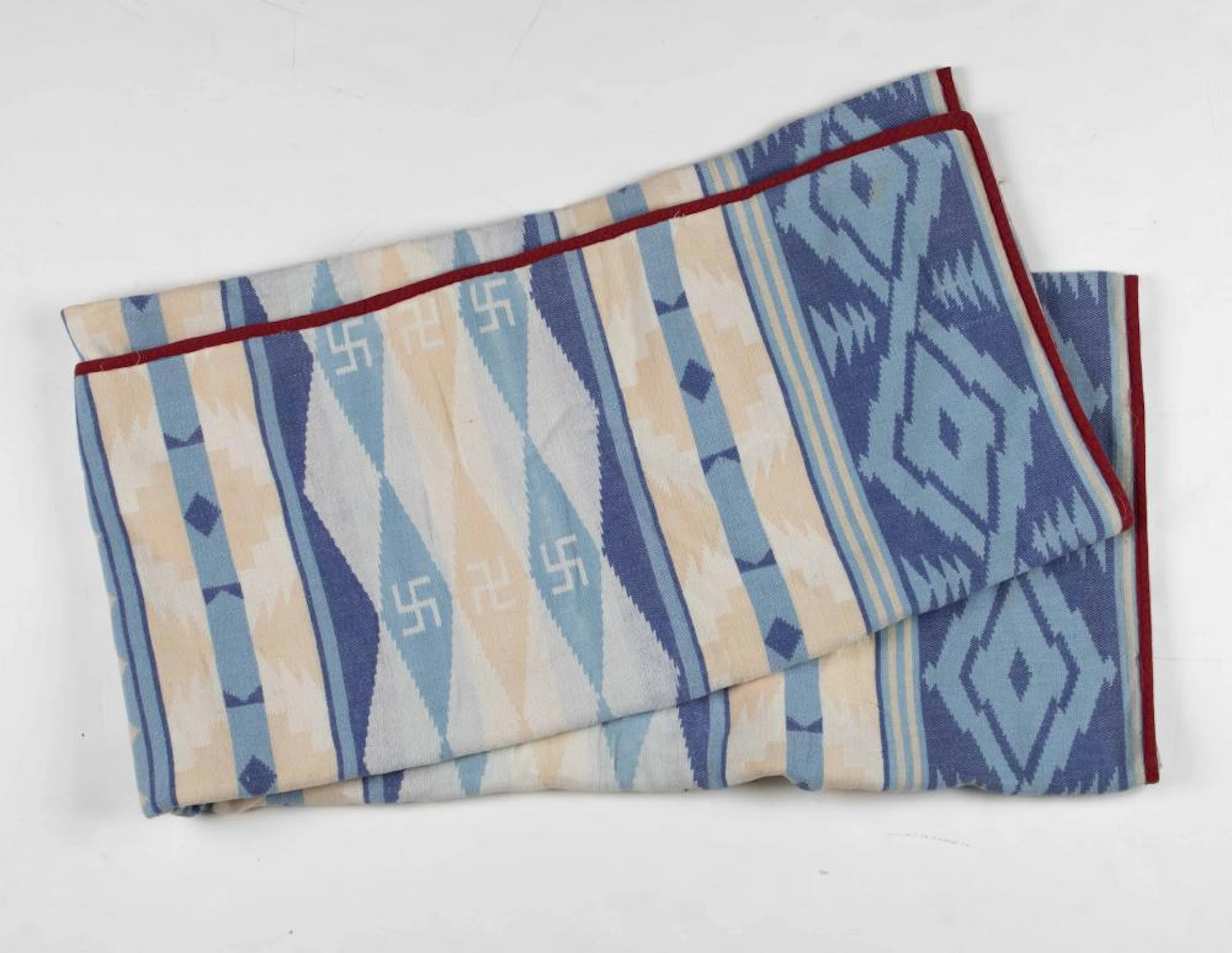 ATIVE AMERICAN STYLE BLANKET WITH SWASTIKAS