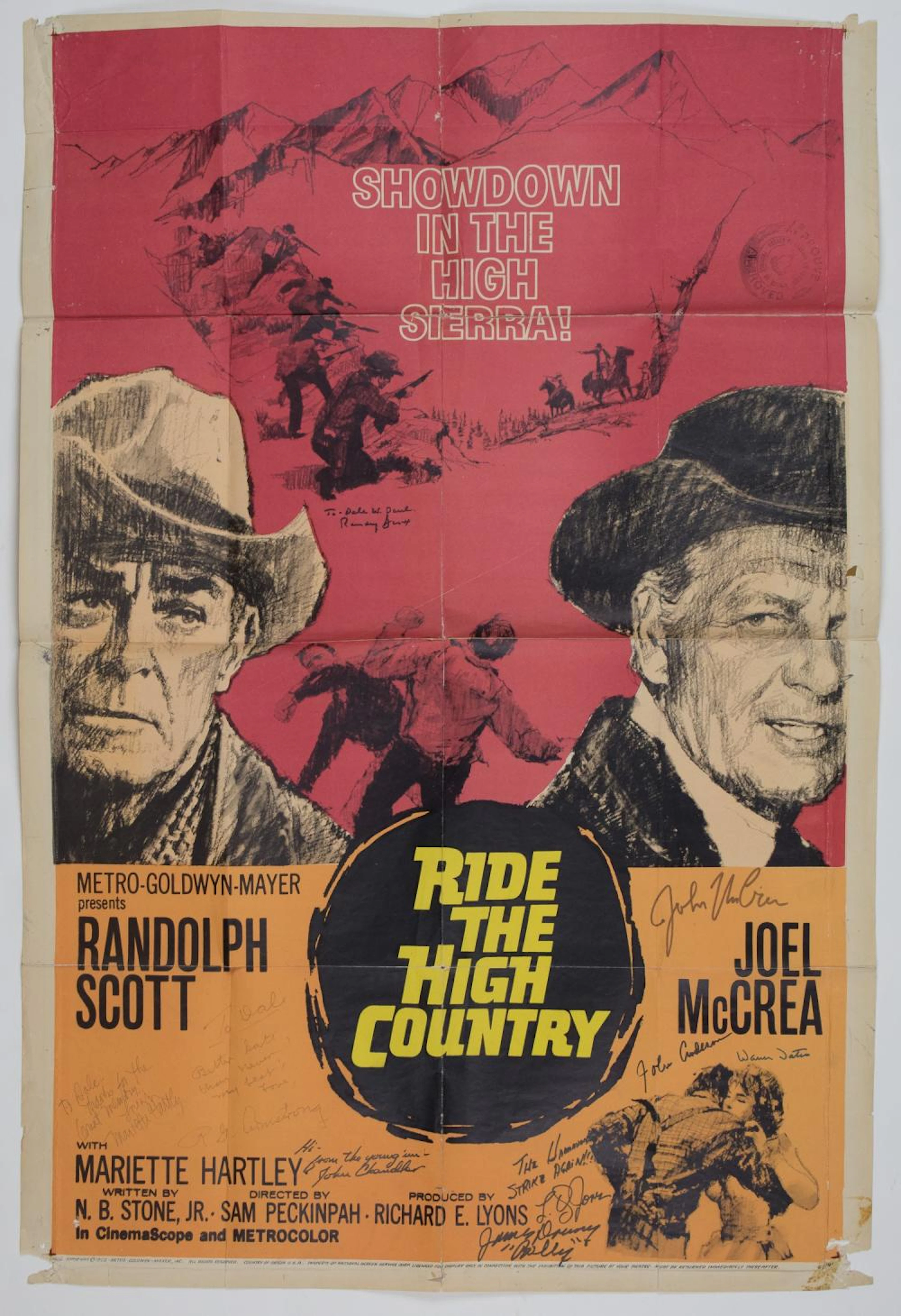 'RIDE THE HIGH COUNTRY' SIGNED POSTER