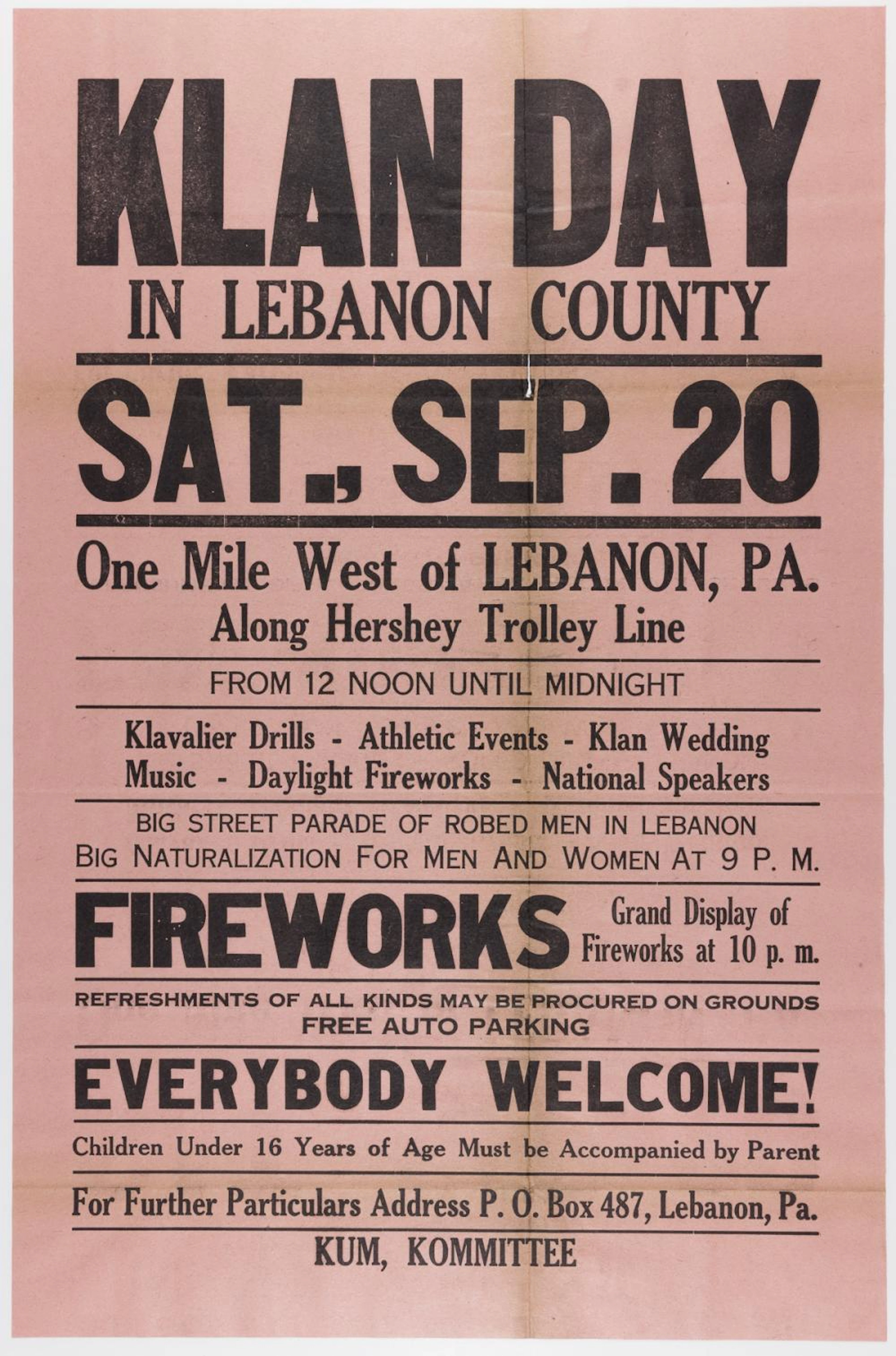 KLAN DAY BROADSIDE
