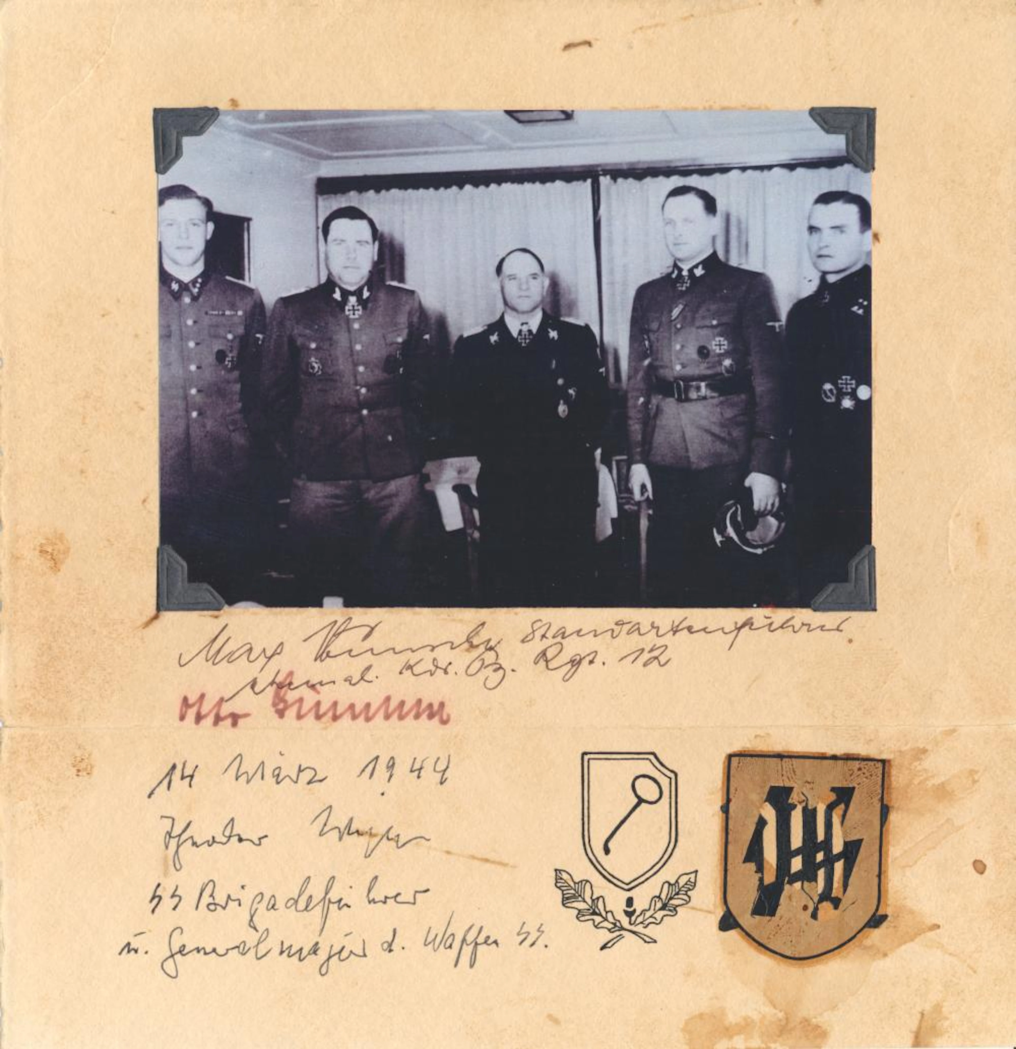 LIEBSTANDARTE ADOLF HITLER AUTOGRAPHS