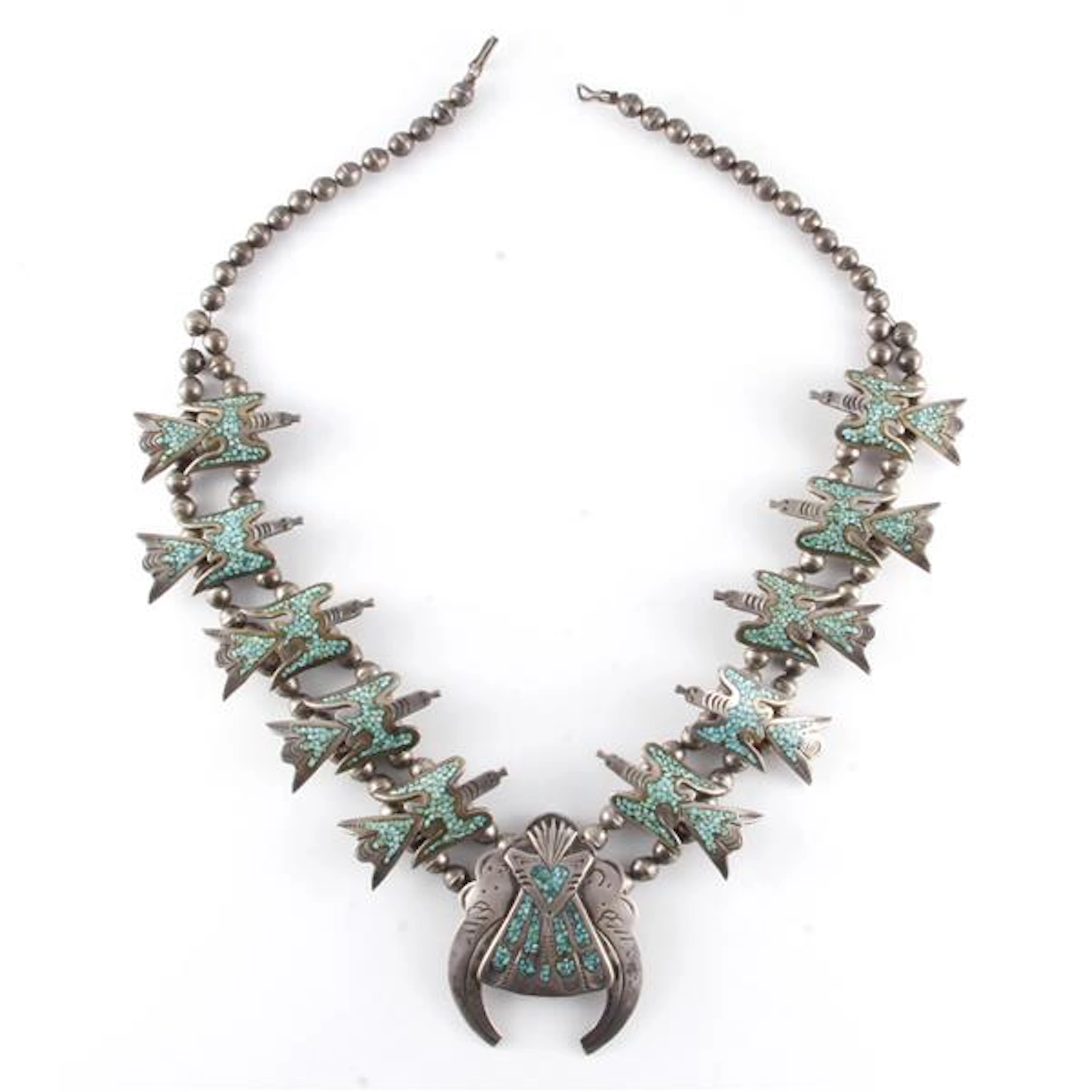 Vintage Native American Indian Joe Corbet Navajo 2-strand...
