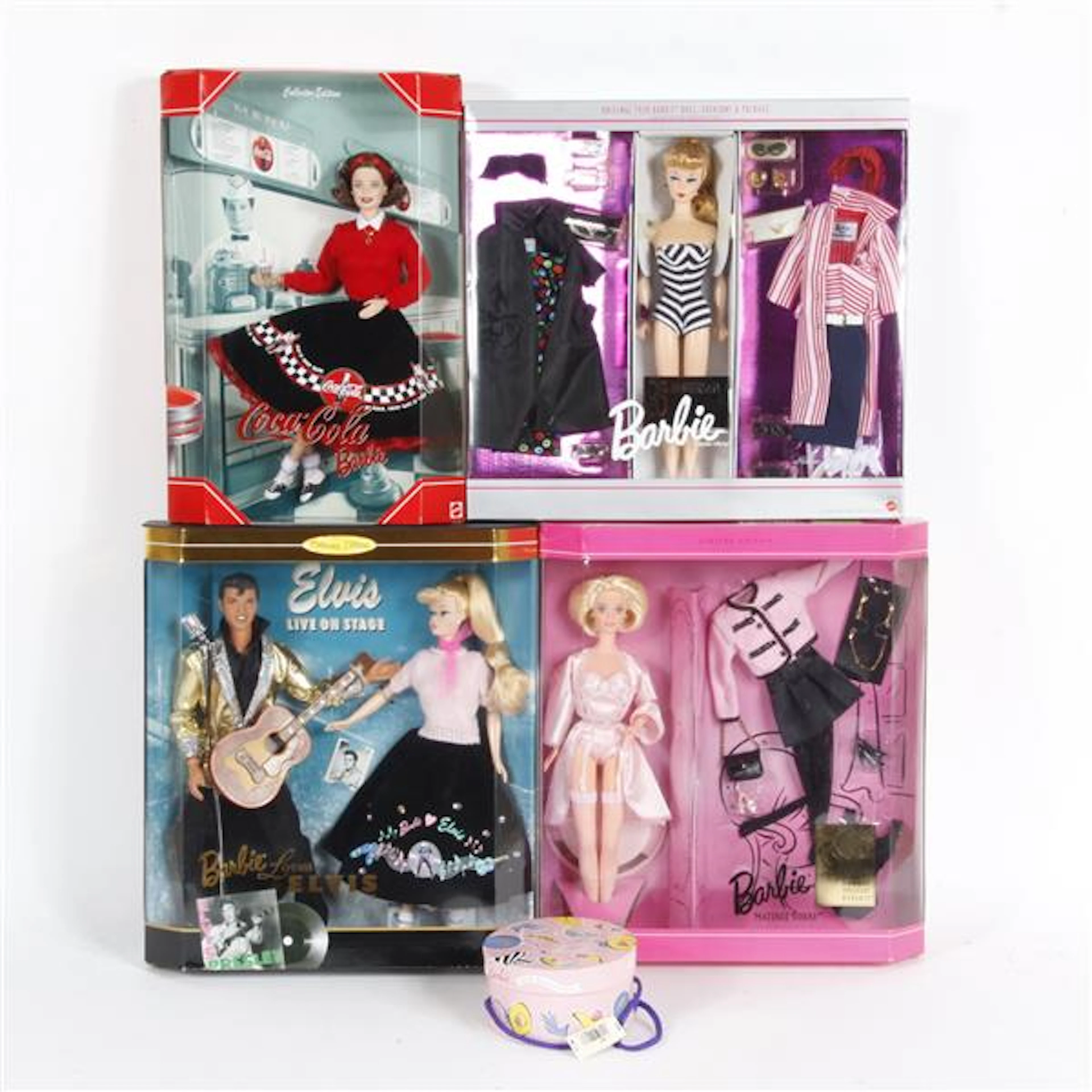 Five Mattel Barbie family boxed sets; Barbie Loves Elvis