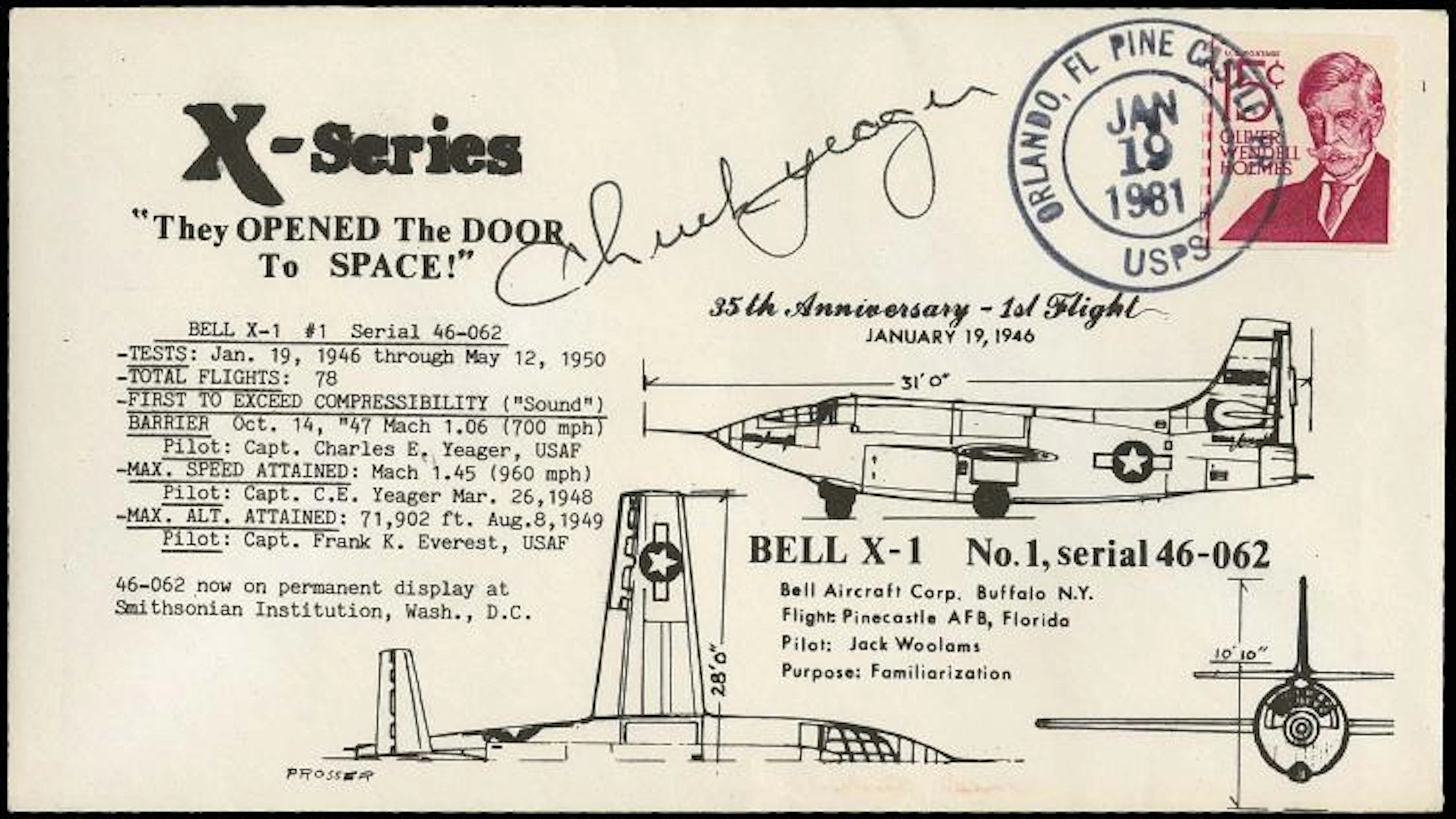 1969-94 TEST PILOTS SIGNED FLOWN COVERS (x22)