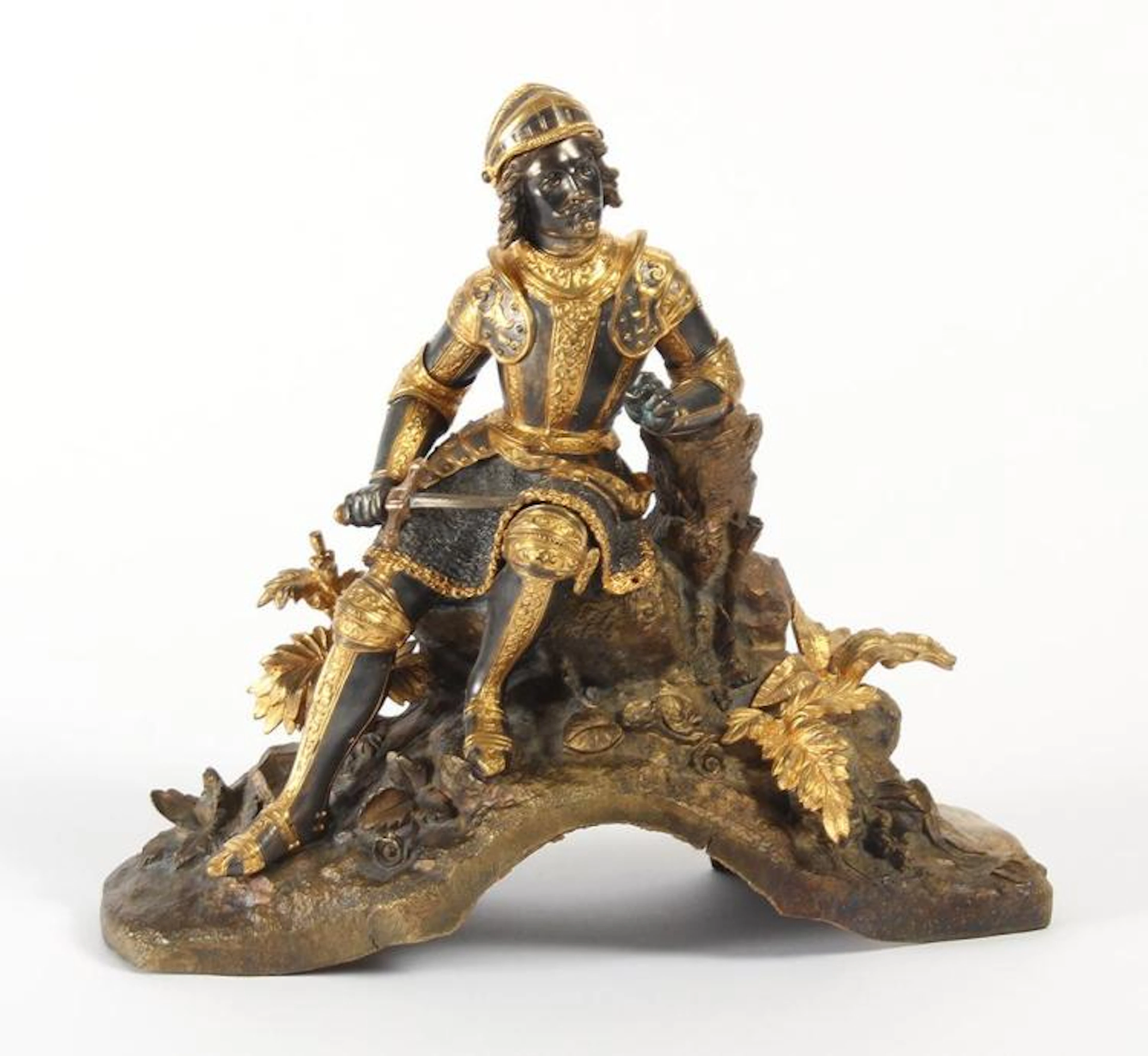 ASSEMBLED FIGURE OF MEDIEVAL KNIGHT - Constructed of...