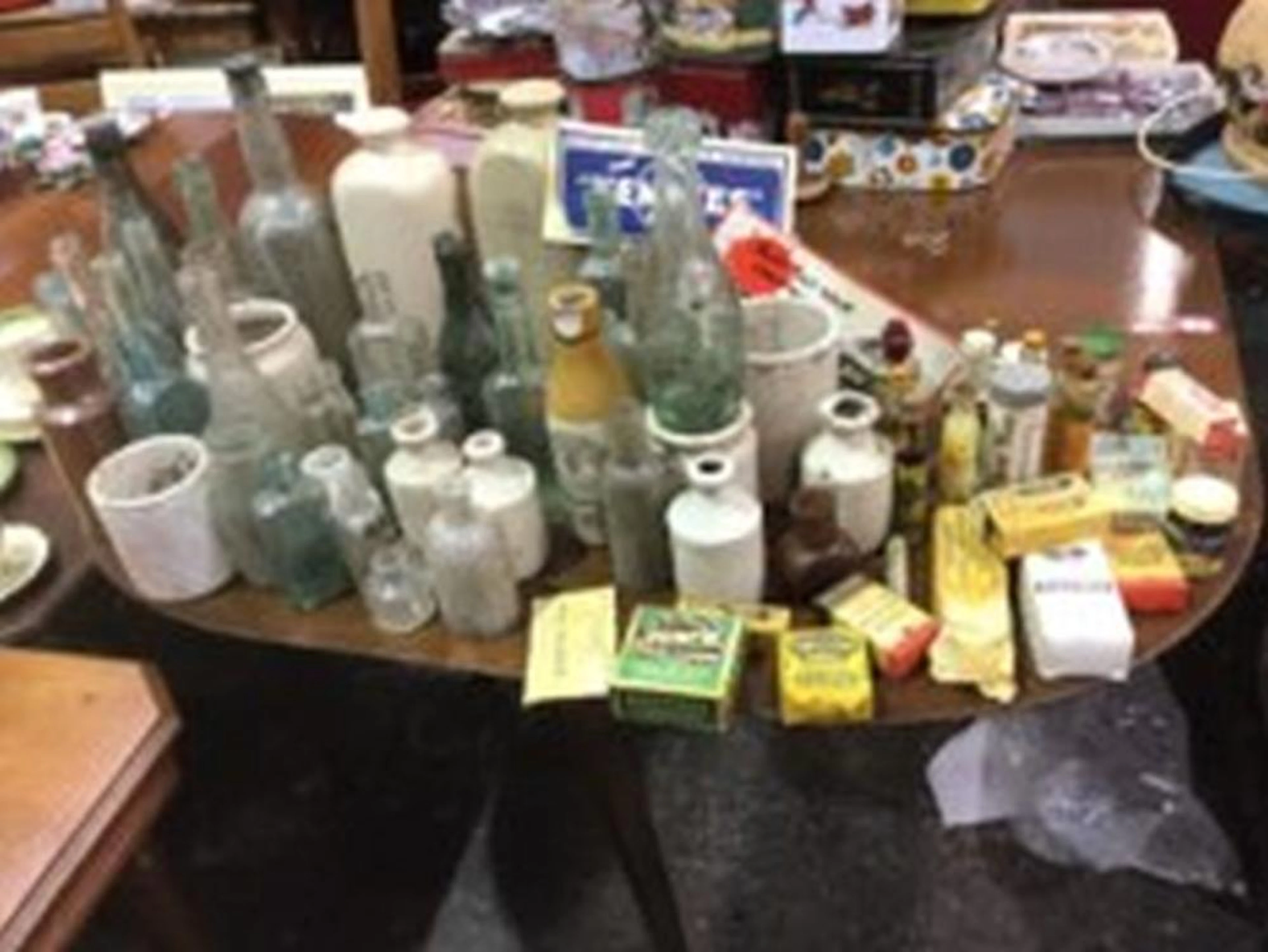 A collection of ?dug-up? bottles & glass - stoneware, beer bottles, medici