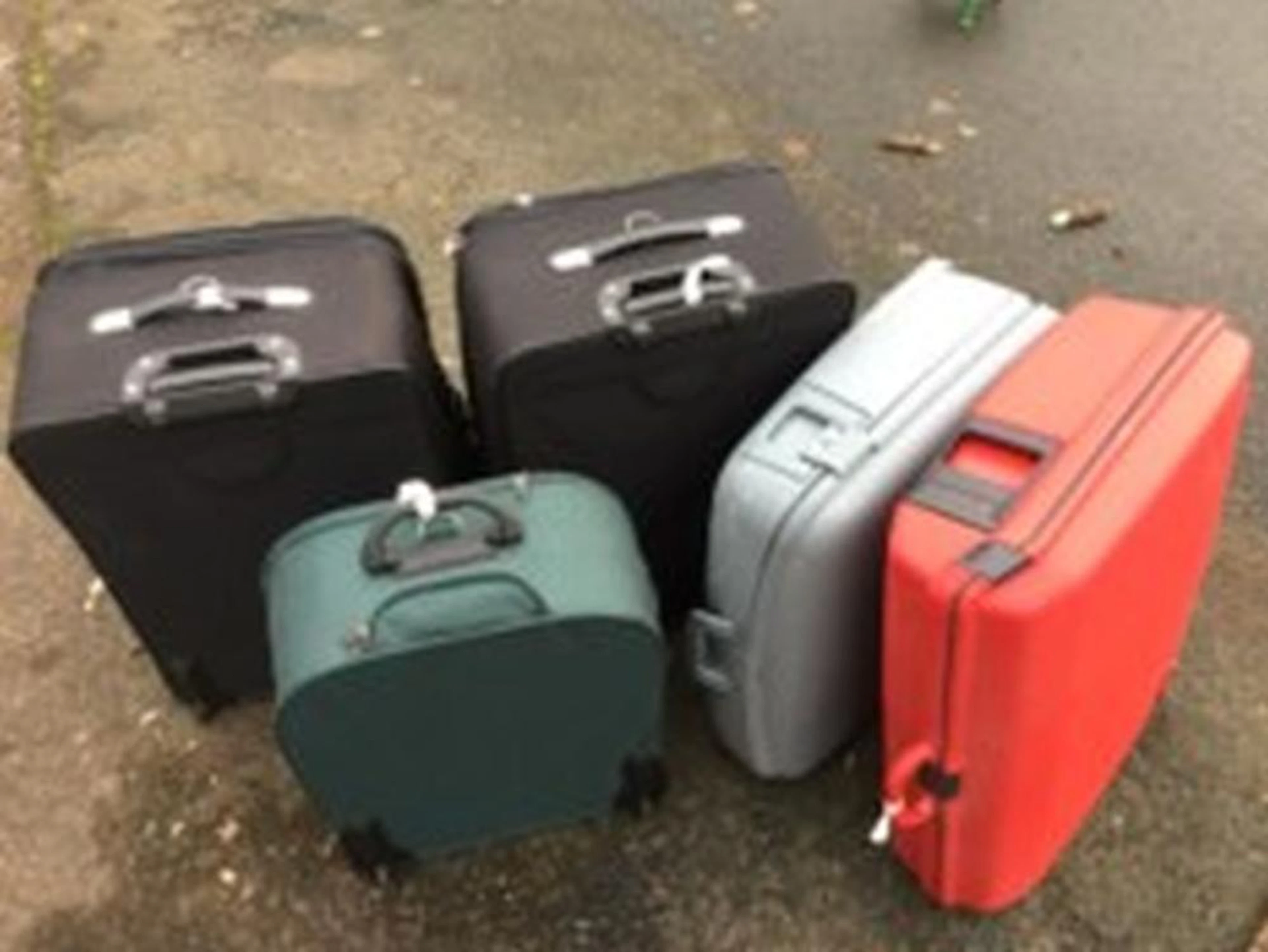 A pair of Antler suitcases; two hard bodied cases - Samsonite & Prowwinner;