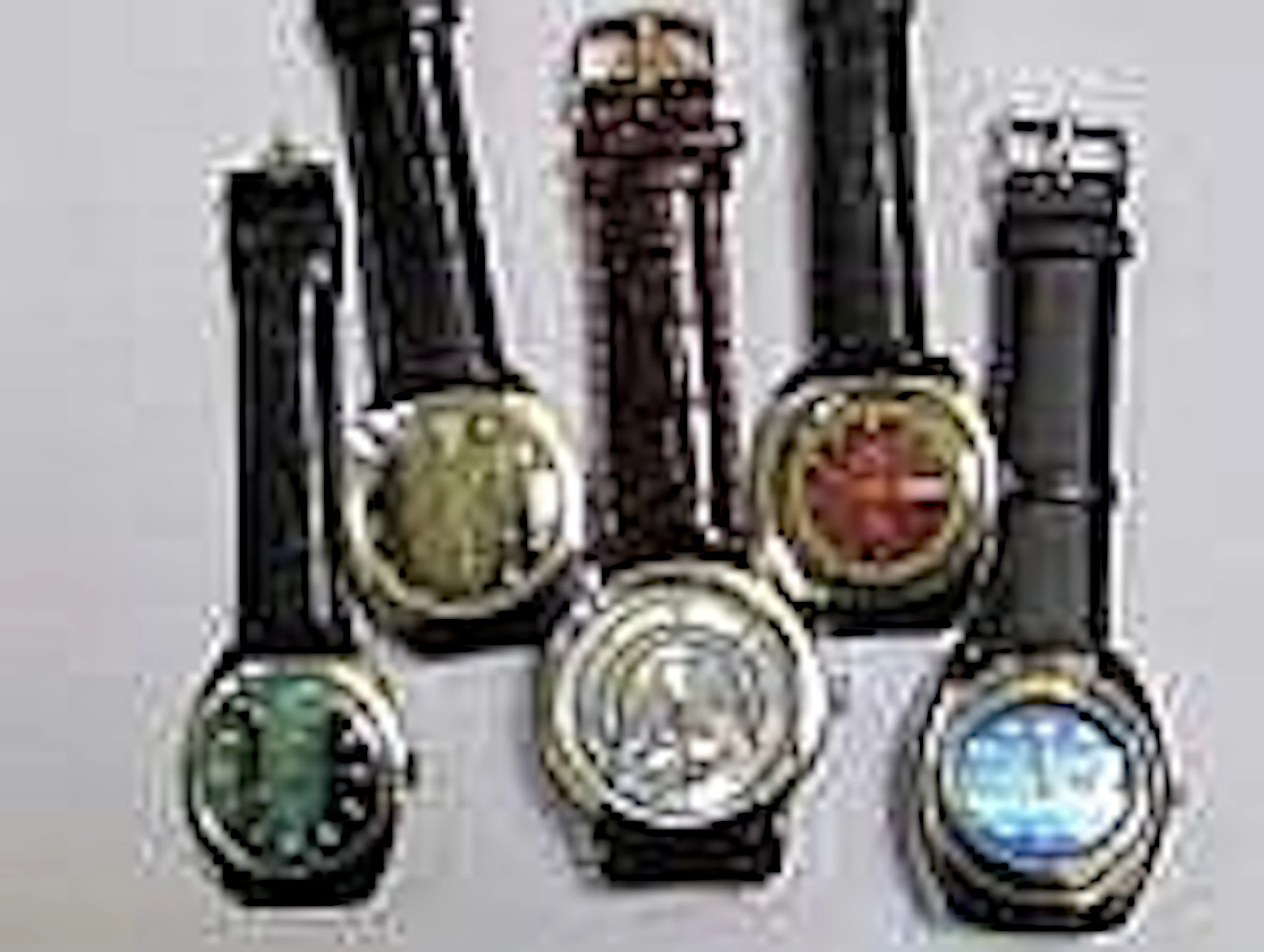 Five contemporary gentlemans watches, all with