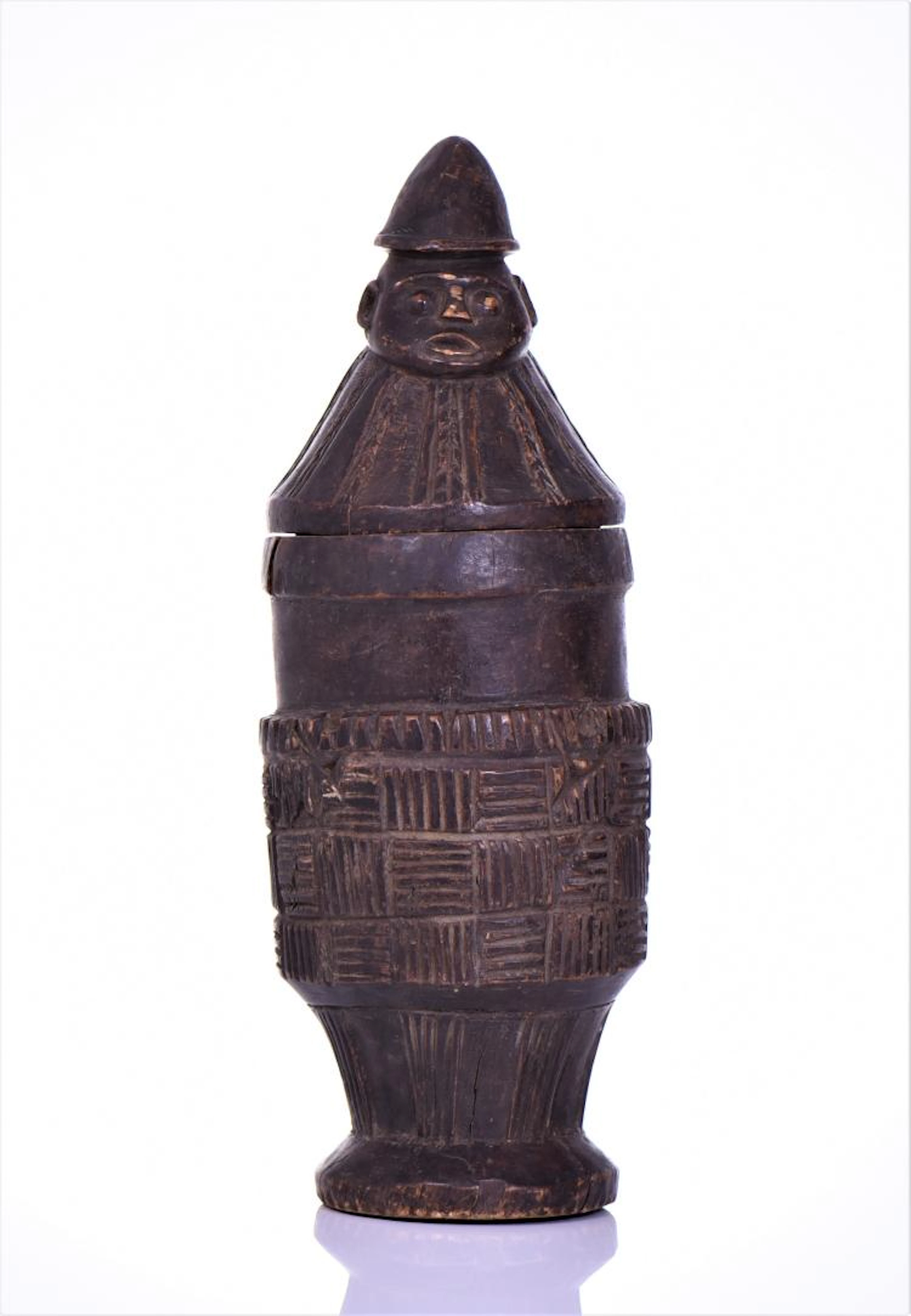 African Azande Wood Vessel. Provenance: Ethnograph