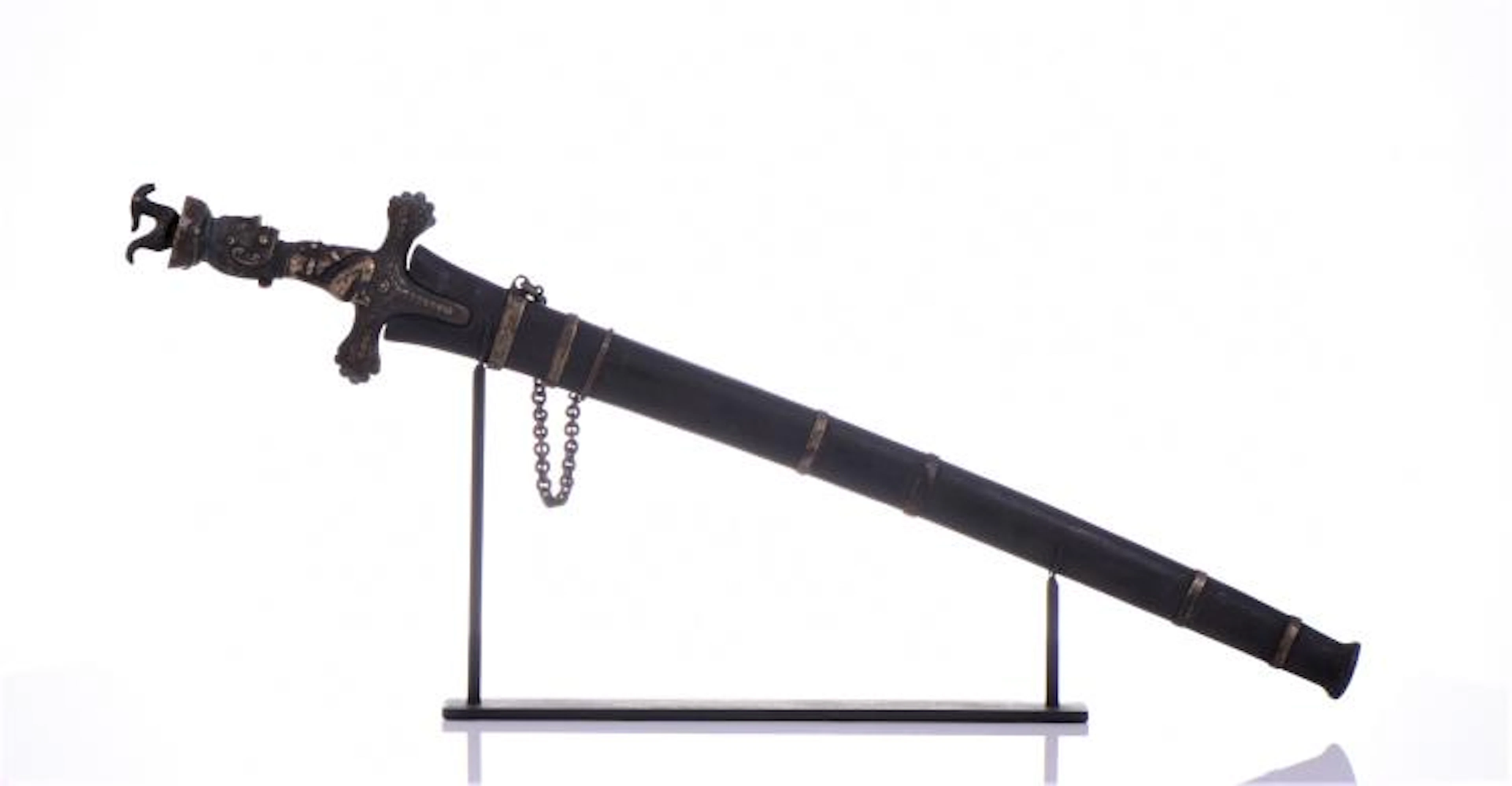 Antique Mughal Empire Damascus Steel Sword With Br