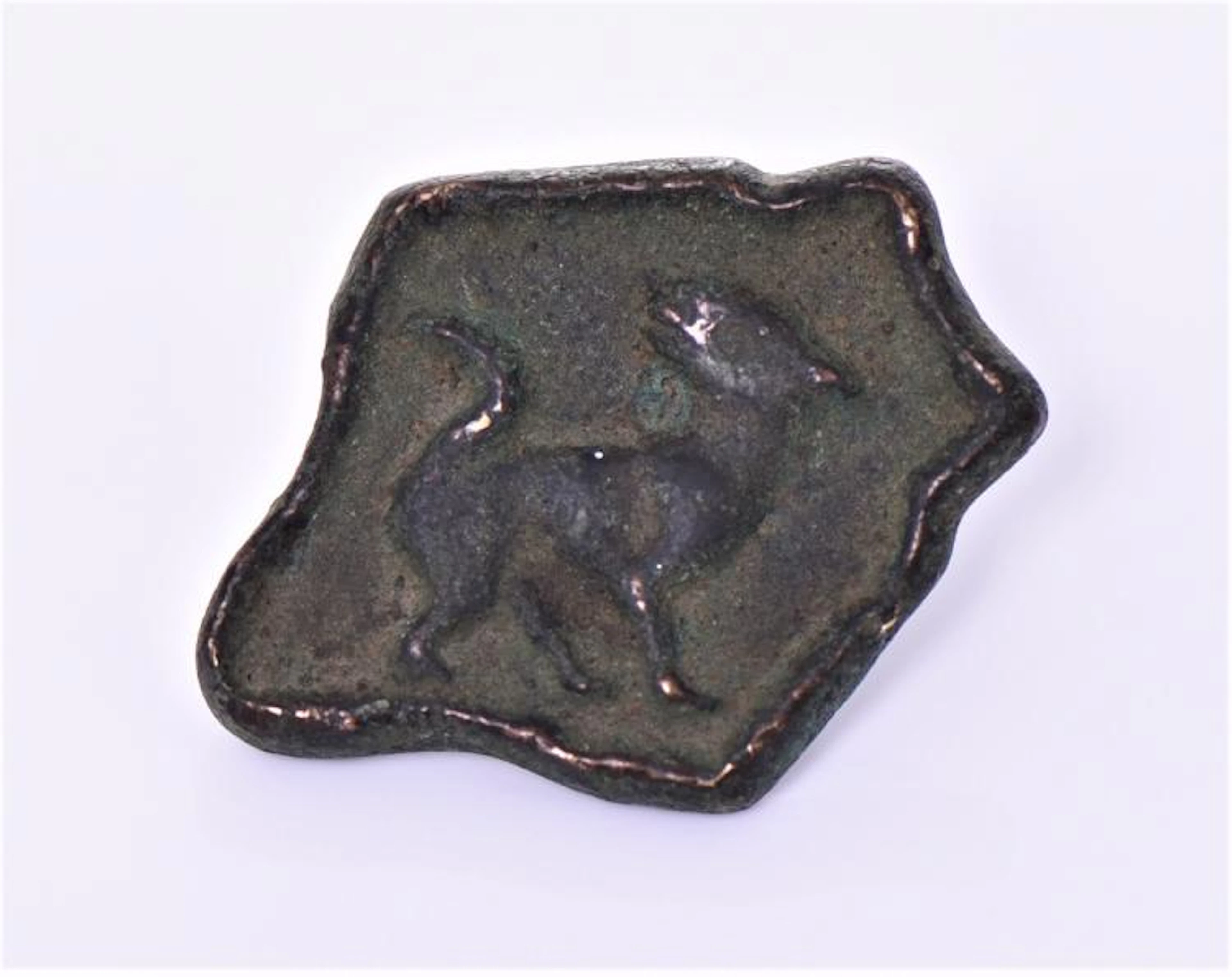 Heavy Solid Bronze Button Artifact With A