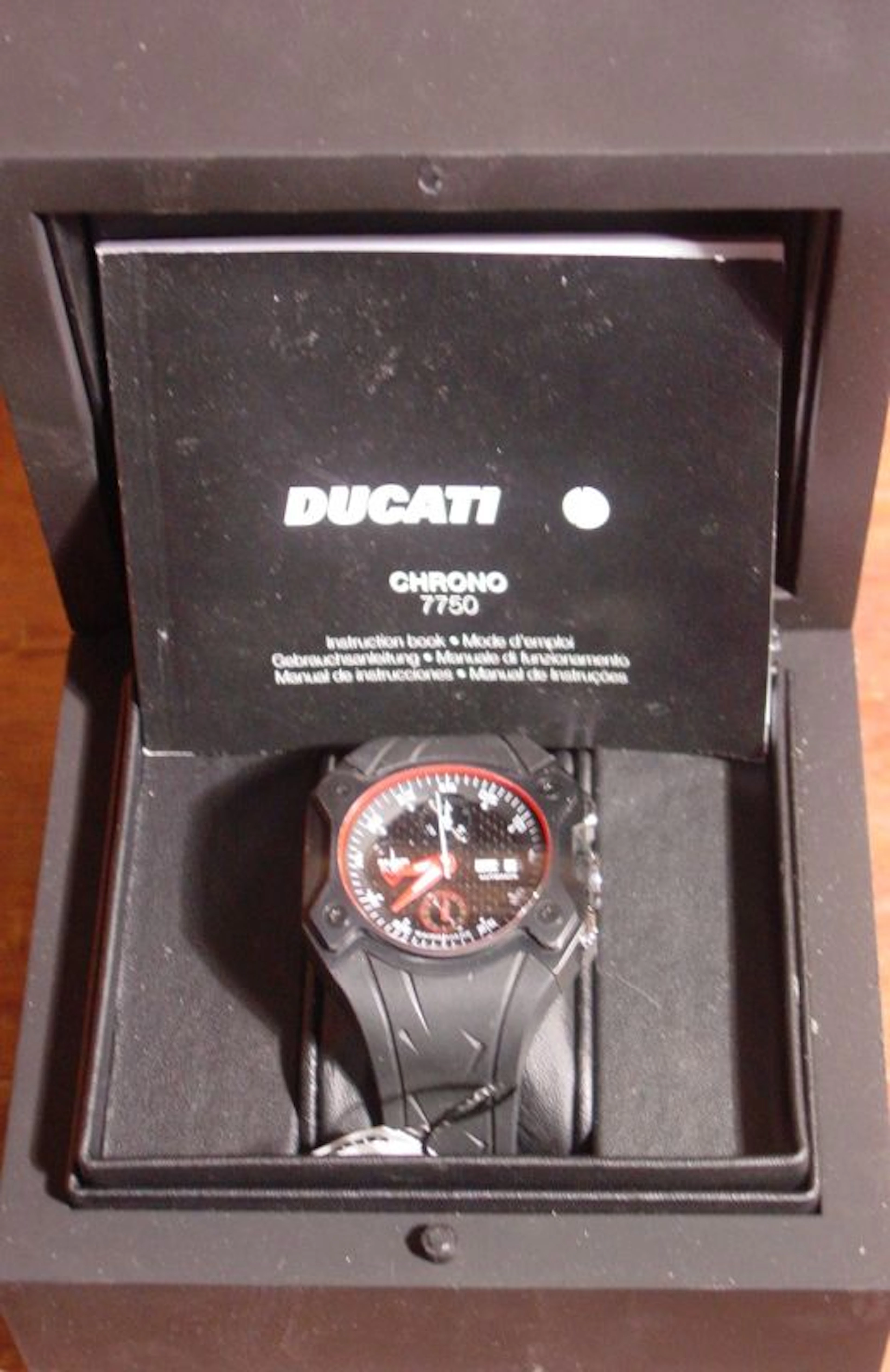 Ducati Chrono 7750 automatic chronograph watch, OB $860 new