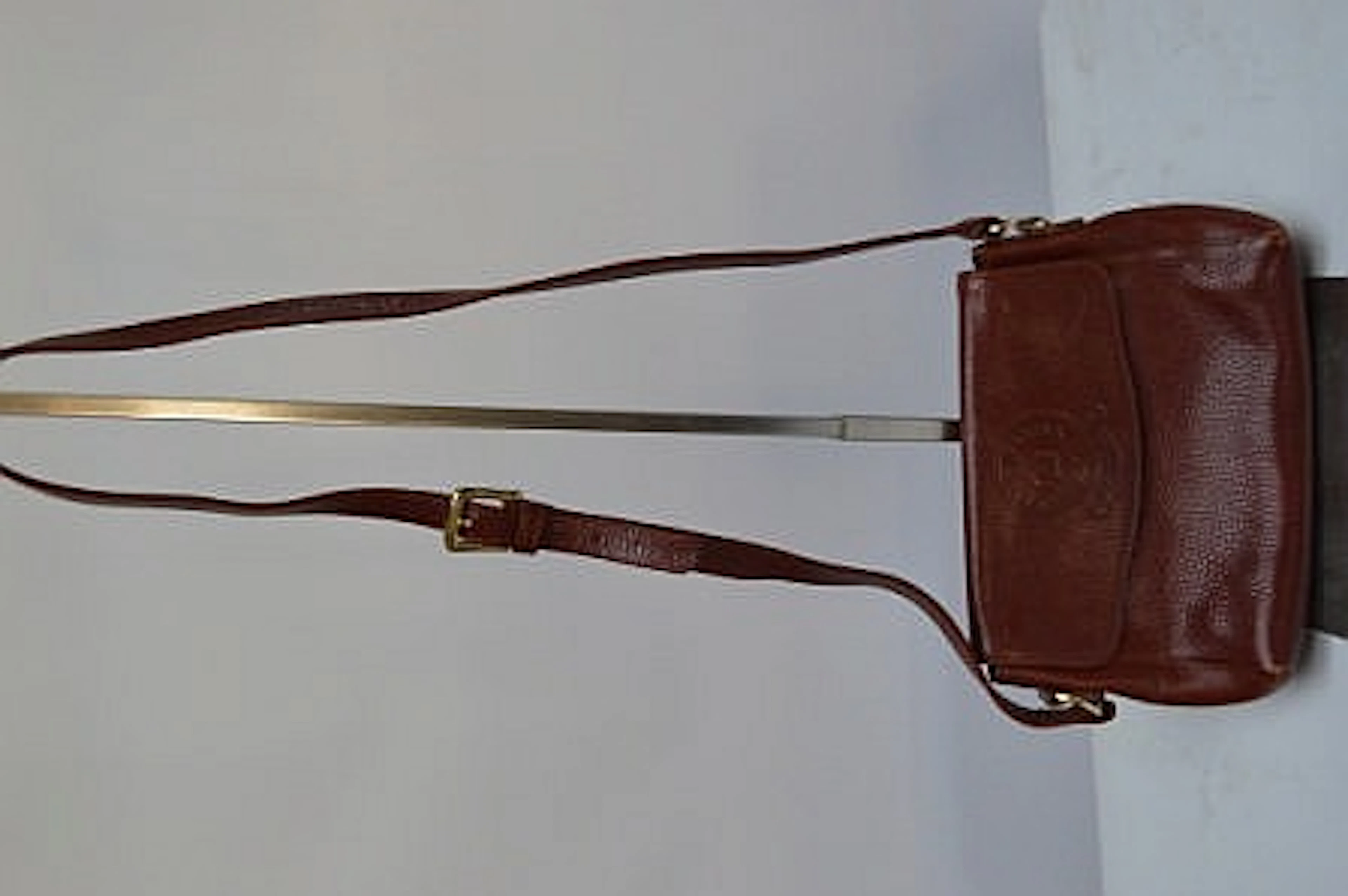 PIERRE BALMAIN, sac à main en cuir de couleur briq