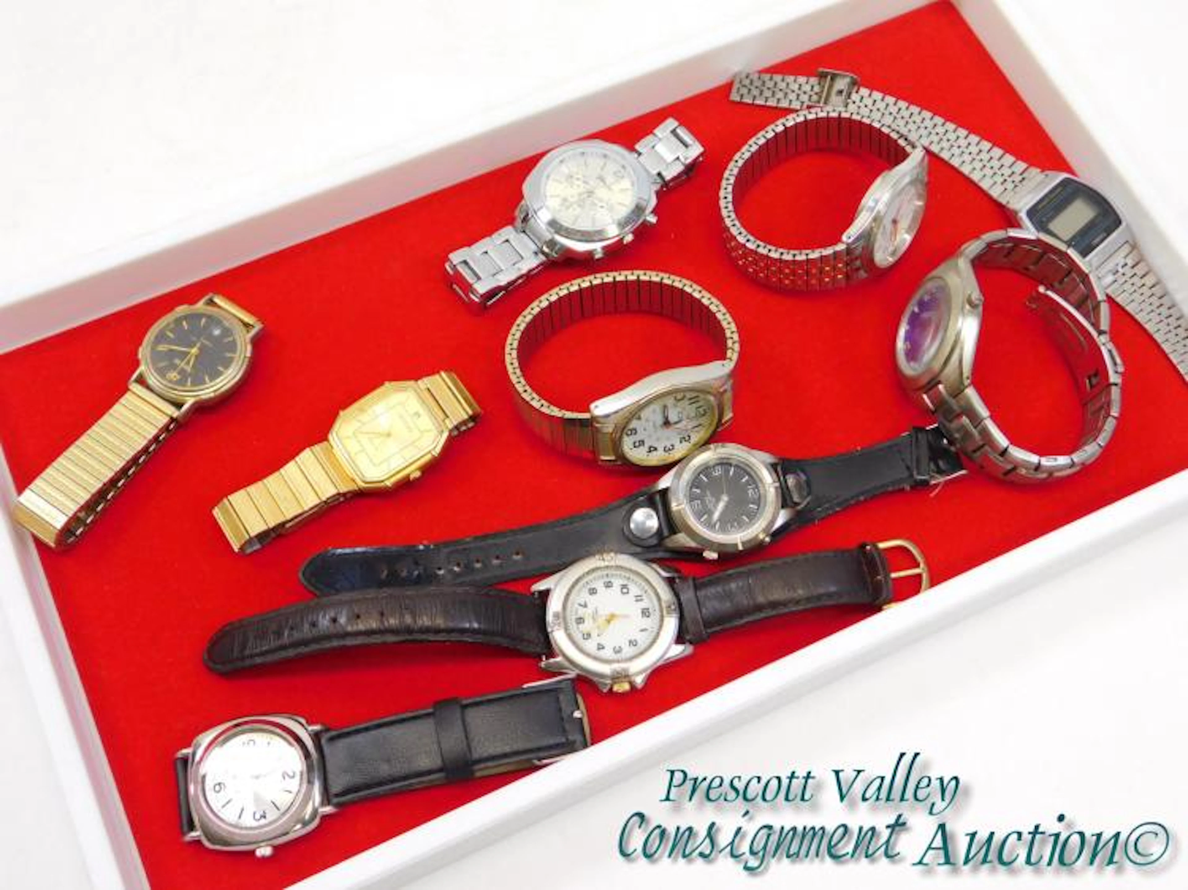 Lot of Men's Wrist Watches for Repair or Upcycle Including Casio and Adolfo
