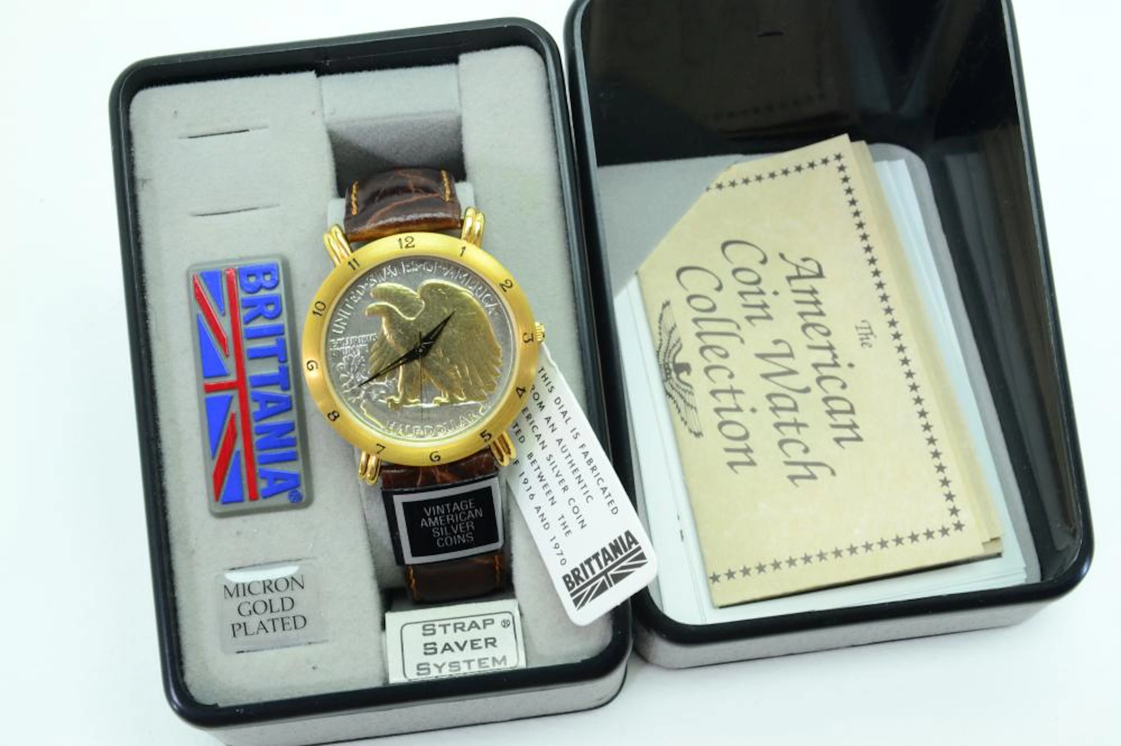 Britannia 1940S Standing Eagle Silver Half Dollar Coin Wrist Watch