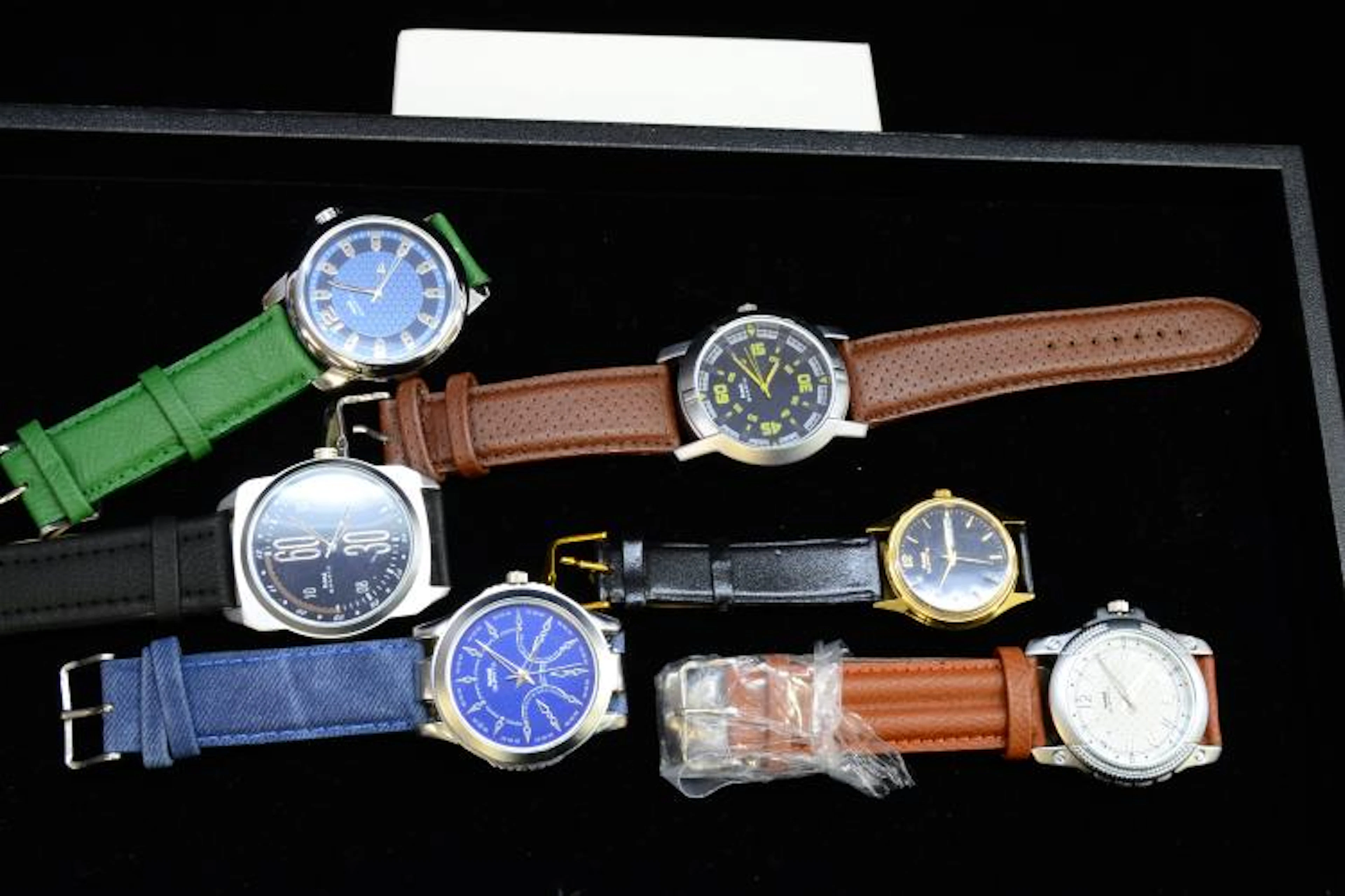 Lot Of 6 Hmt Quartz Unused Working Mens Wrist Watches