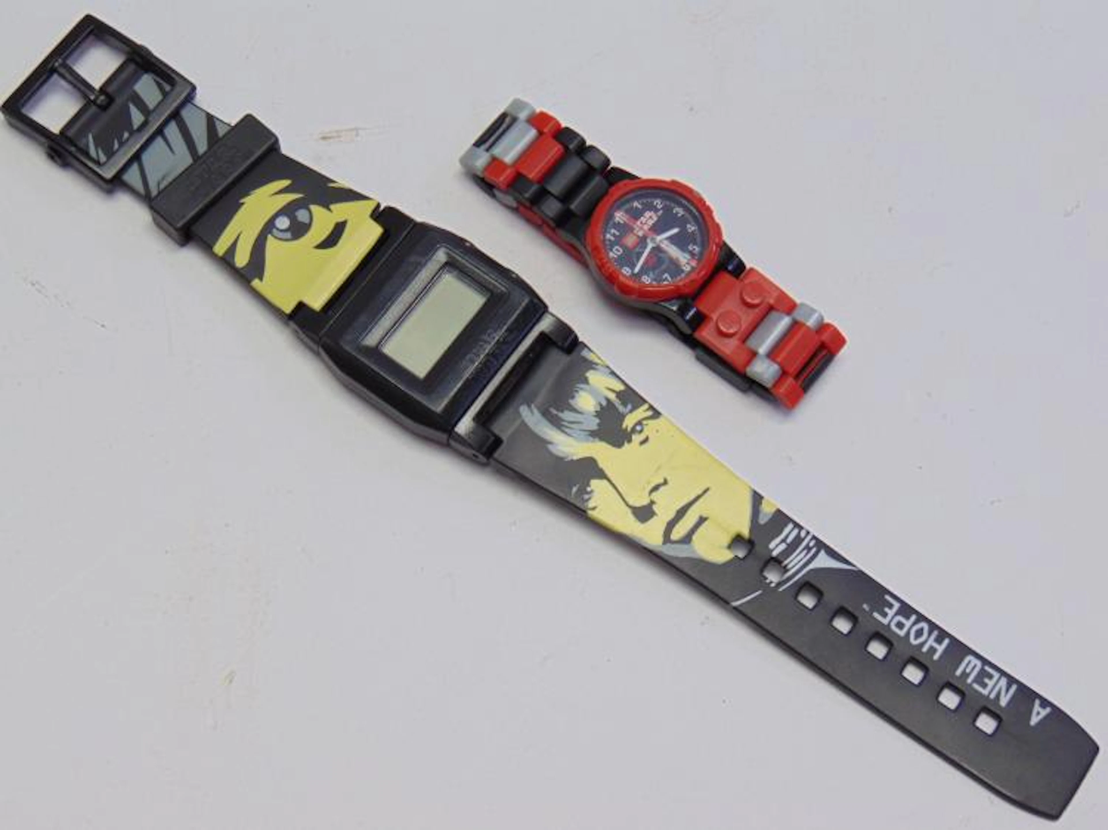 Lot of 2 Star Wars A New Hope Luke Skywalker and Lego Darth Maul Watches
