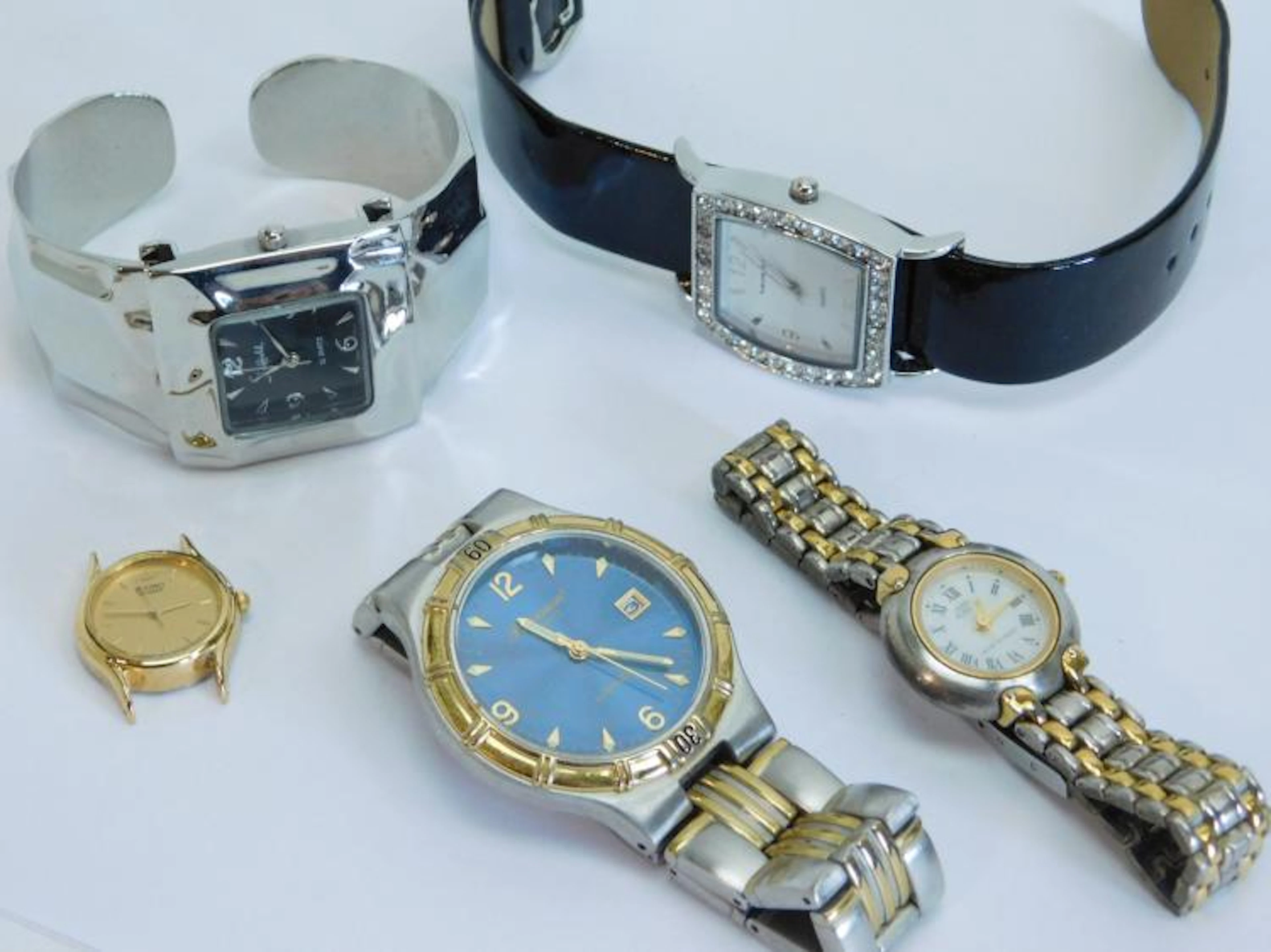 Lot Of 5 Wrist Watches Vernier Anne Klein Seiko Precision By Gruen Sheffield
