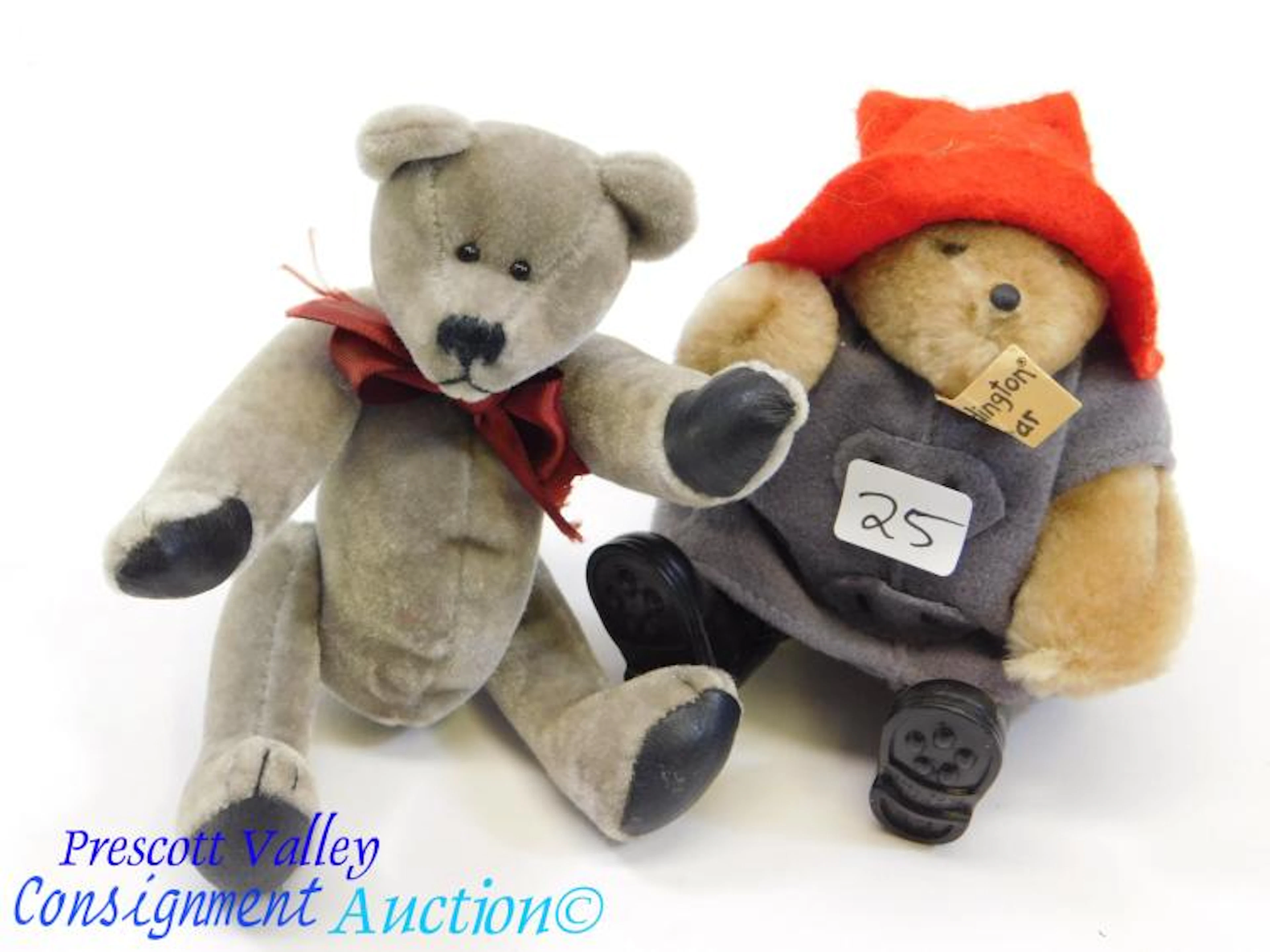 Lot of 2 Eden Toys Paddington Bear and Boyds T.F. Wuzzies Articulated Bear