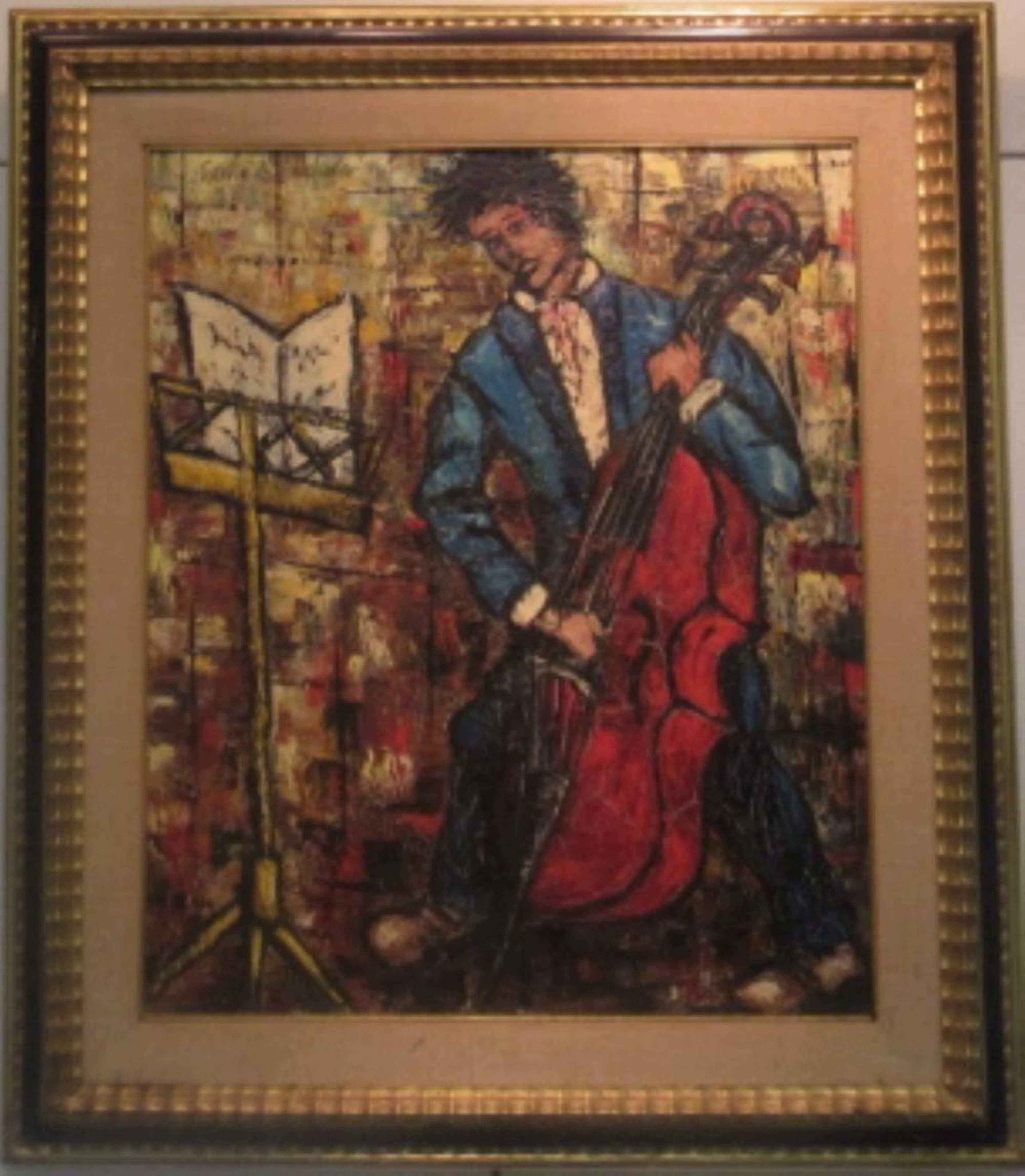 Original Oil Painting of Talented Musician