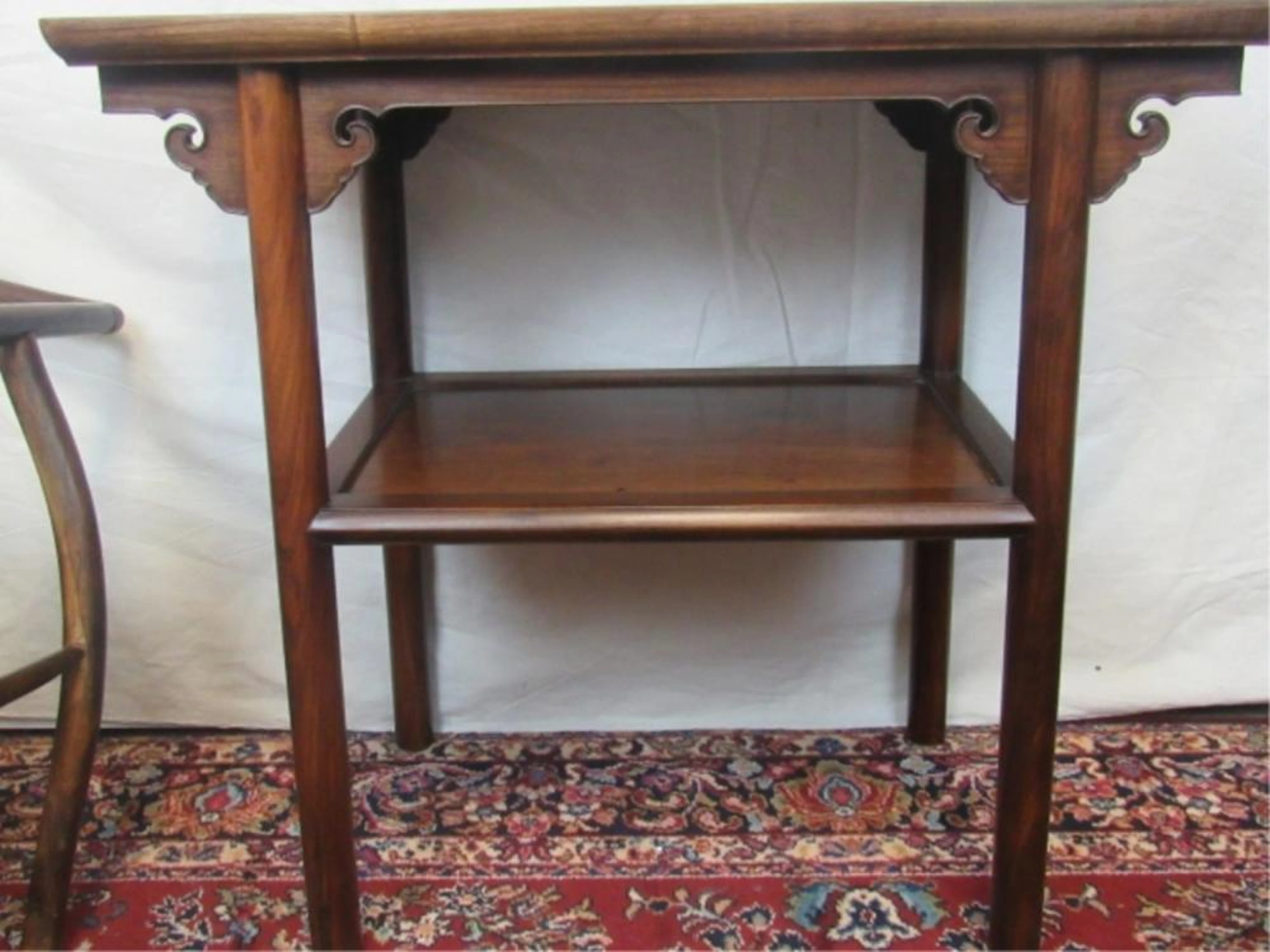 Huanghuali Recesed-Leg Side Table