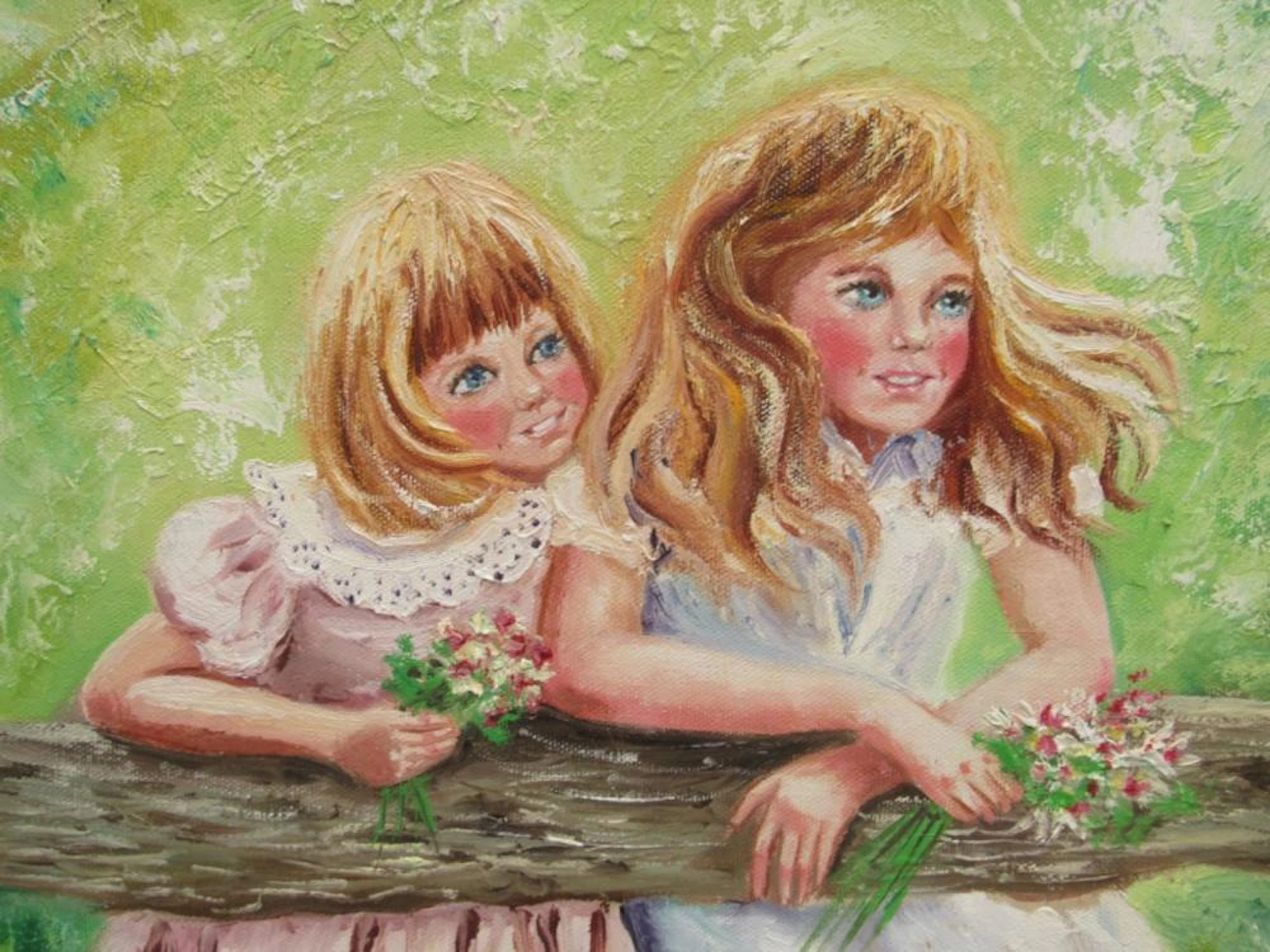 Miriam Ecker 1970 Figural Oil on Canvas Painting