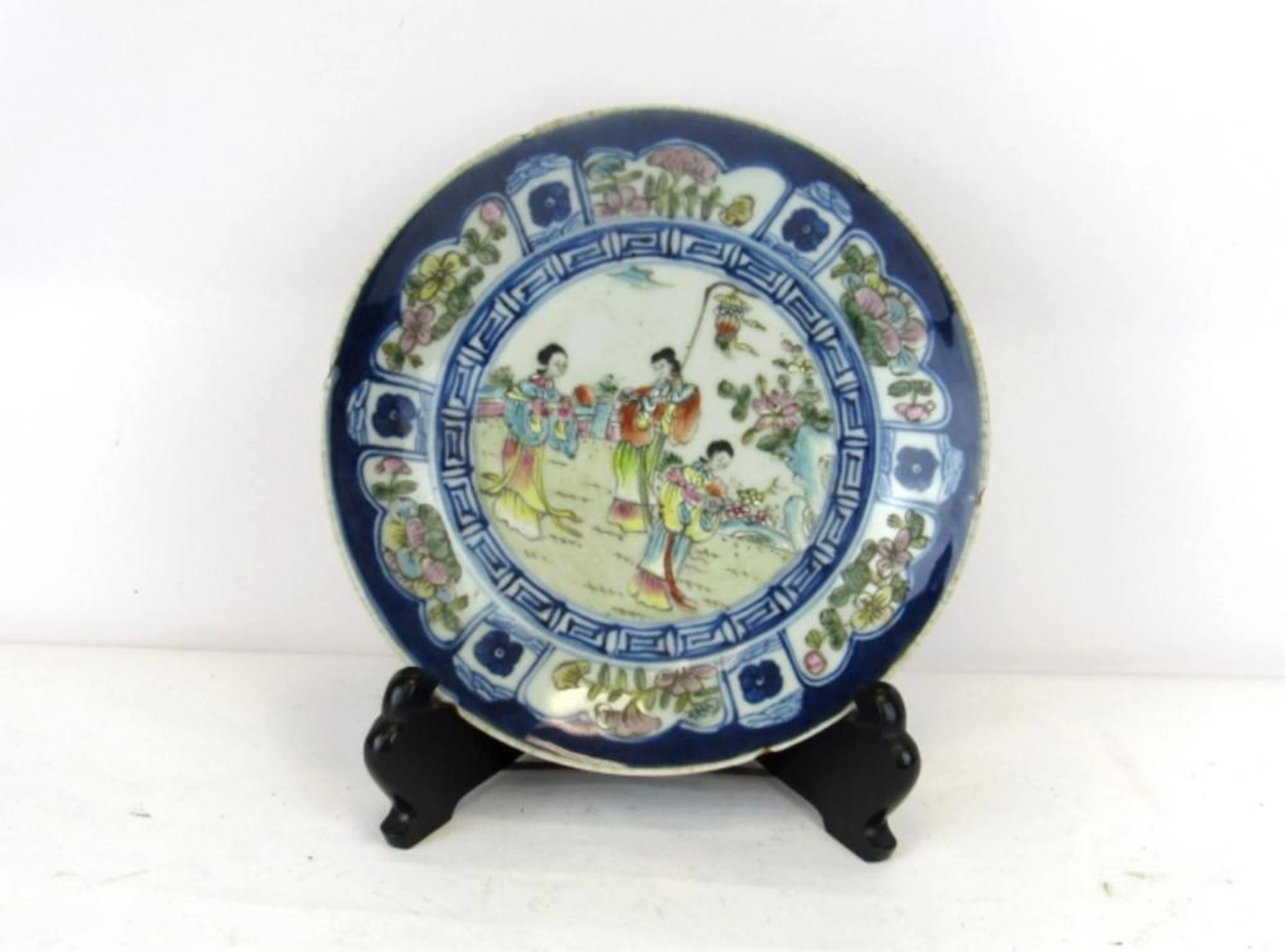 19th-20th Century Qing Dynasty Chinese Blue and e