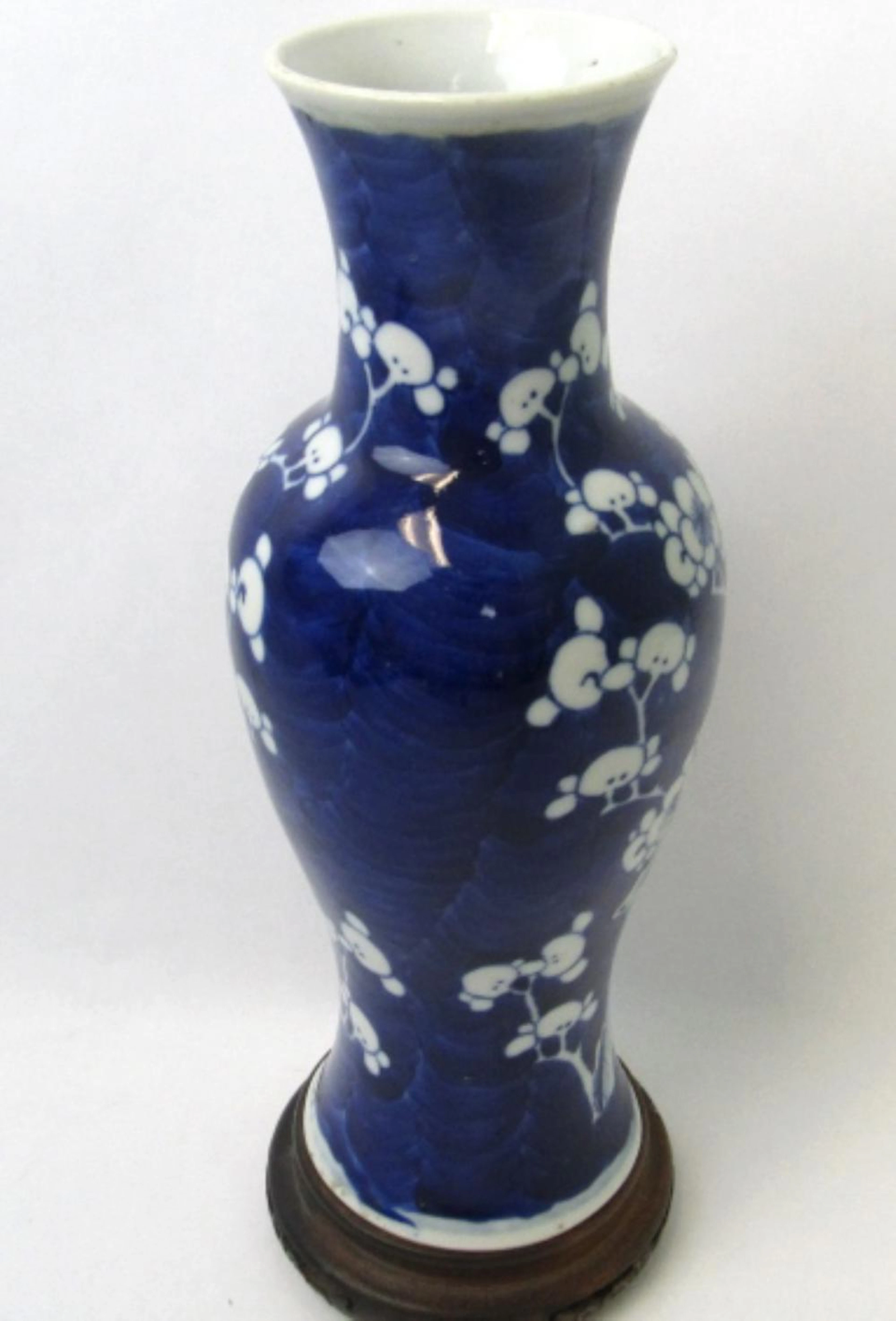 Blue and White Chinese Floral Vase