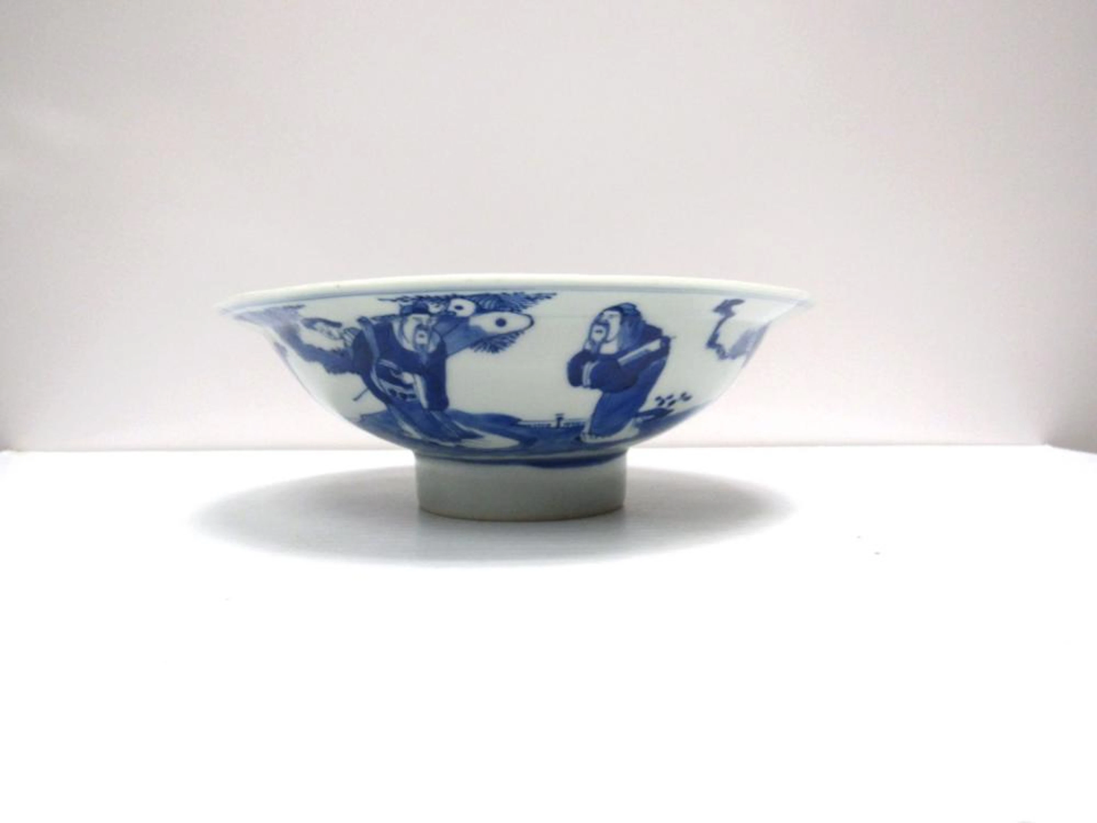 17th-18th Century Qing Dynasty Blue and White Bol