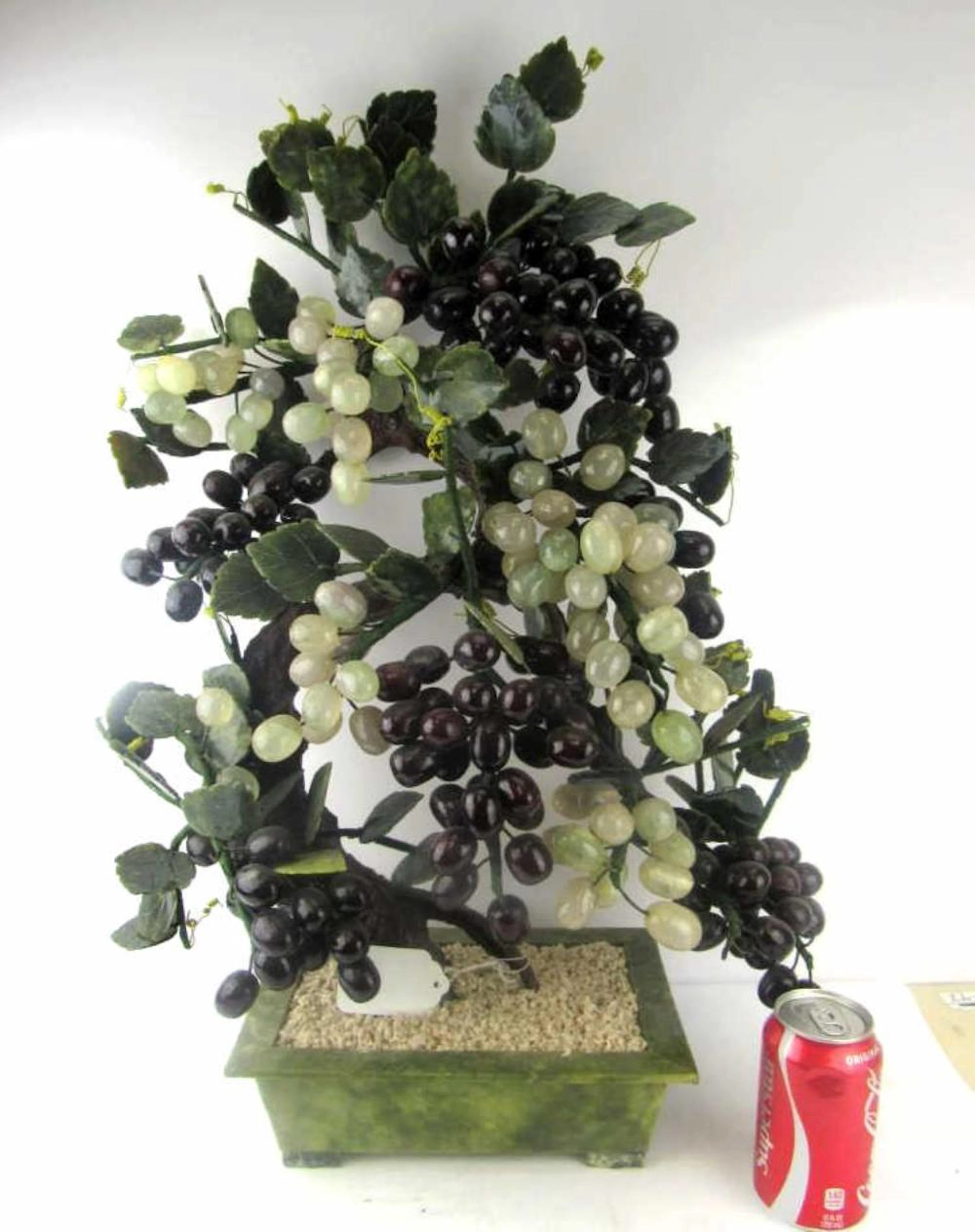 Chinese 20th Century Jade Flower Basket