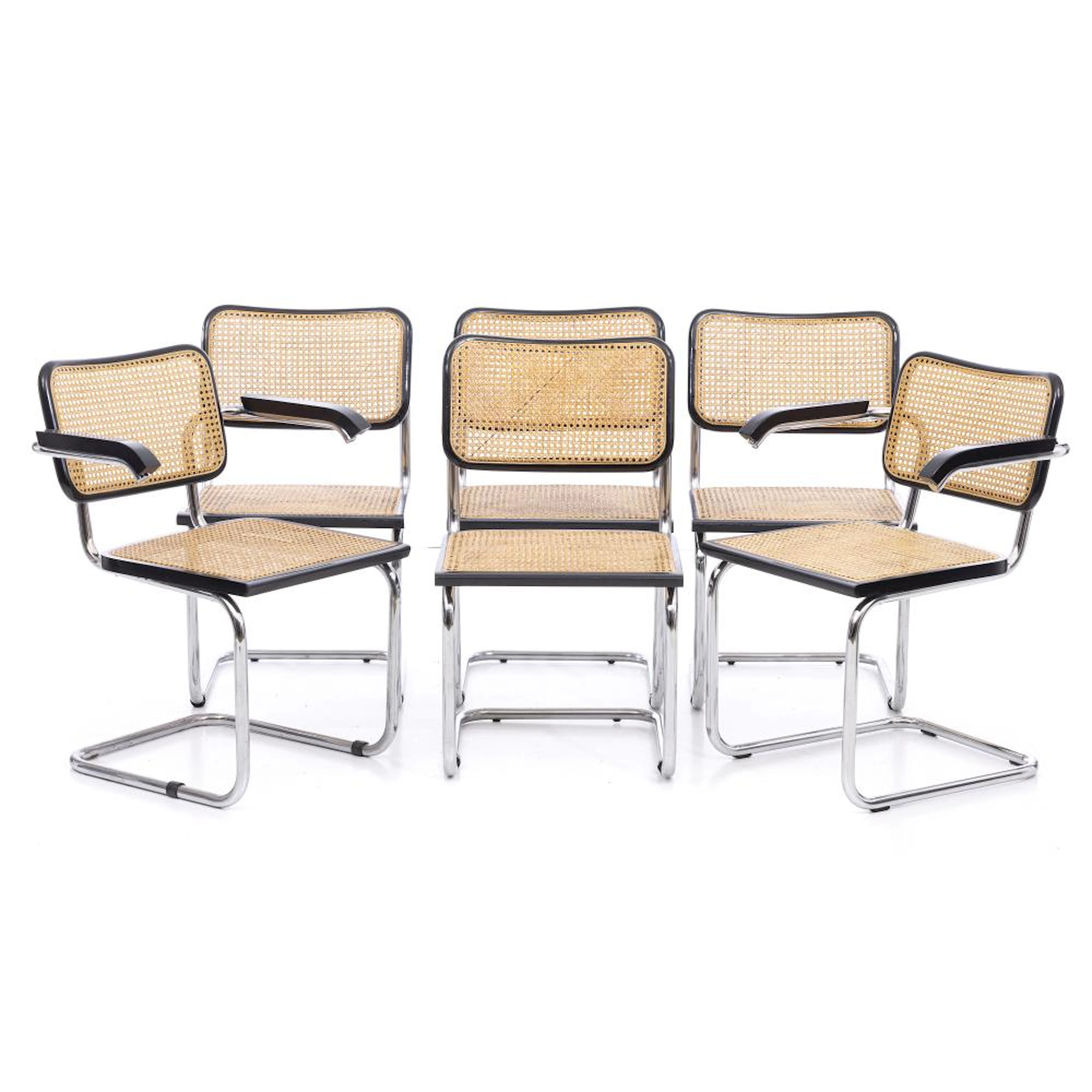 MARCEL BREUER (1902-1981) - Four chairs and two armchairs Cesca