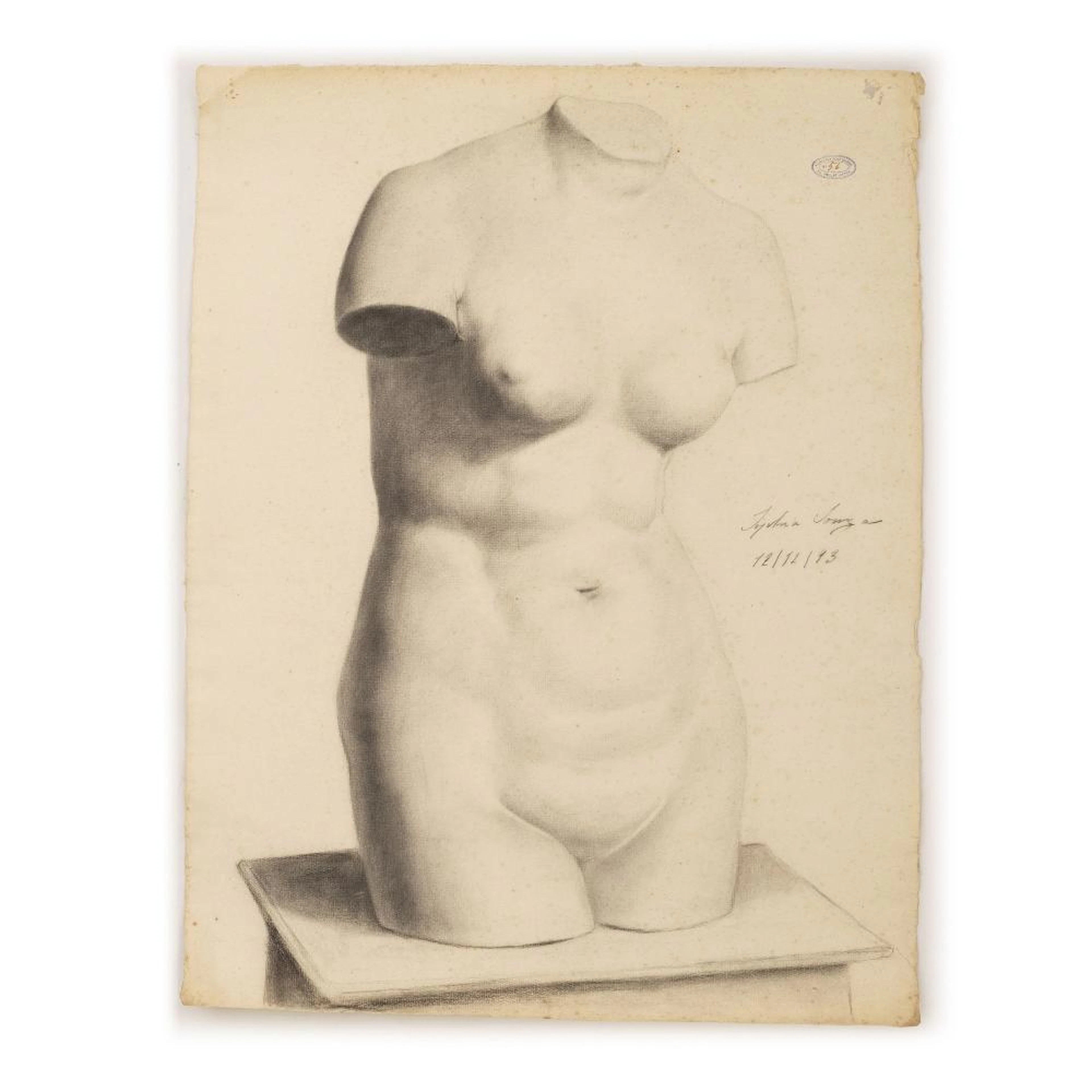SOFIA MARTINS DE SOUSA (1870-1960) - Female Torso, Academy