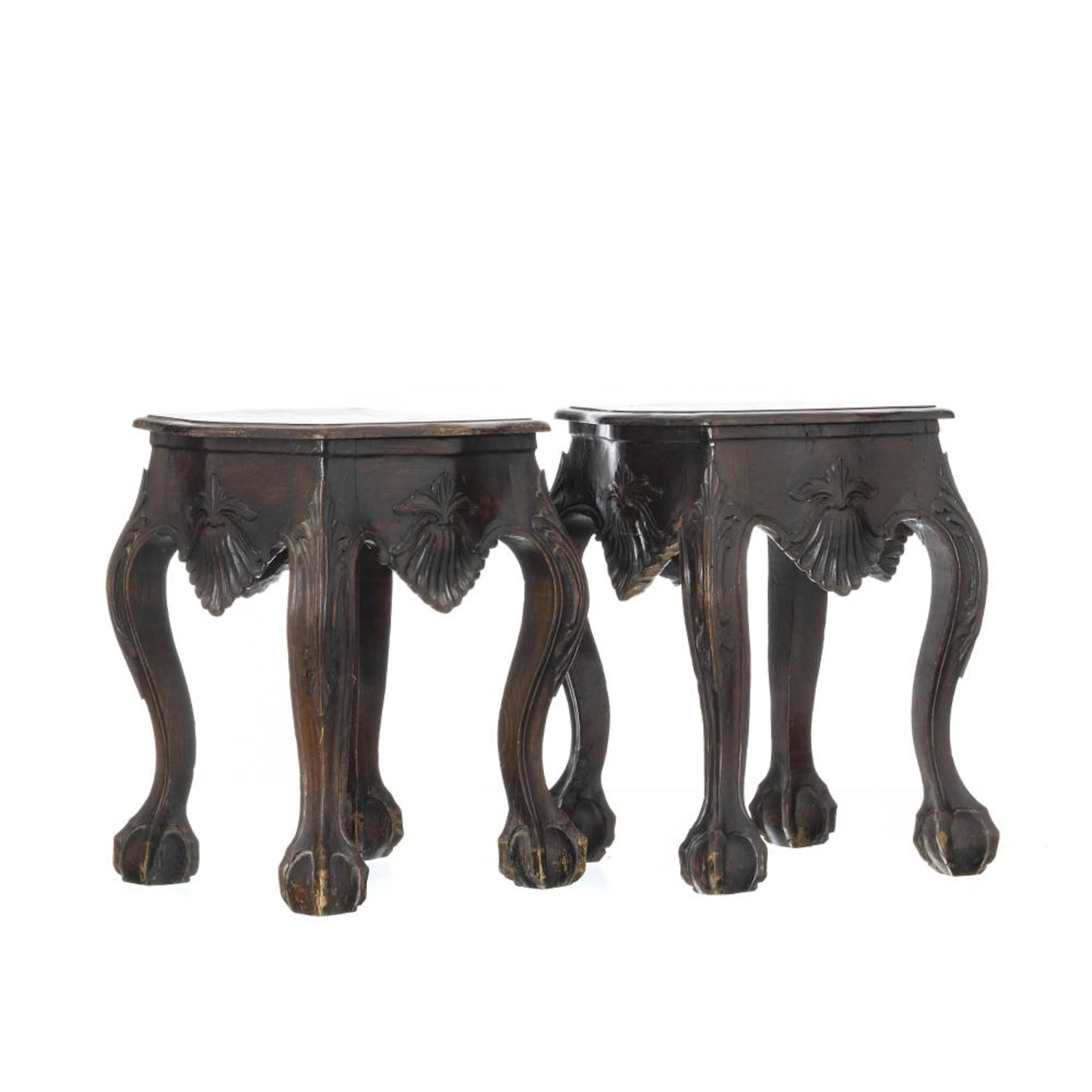 Pair of wooden stools