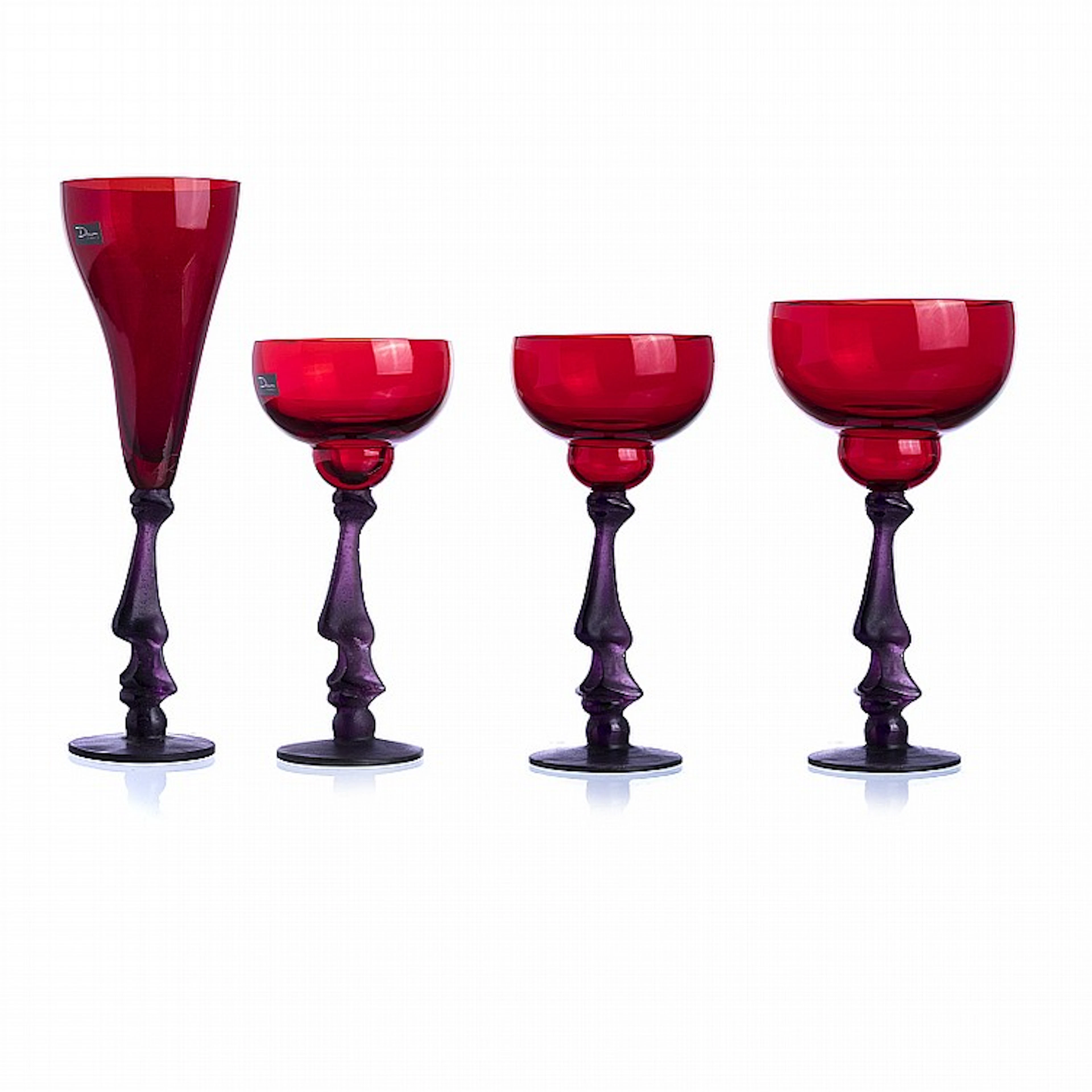 SALVADOR DALI (1904-1989) - Four 'Mae West Lips' Daum glasses