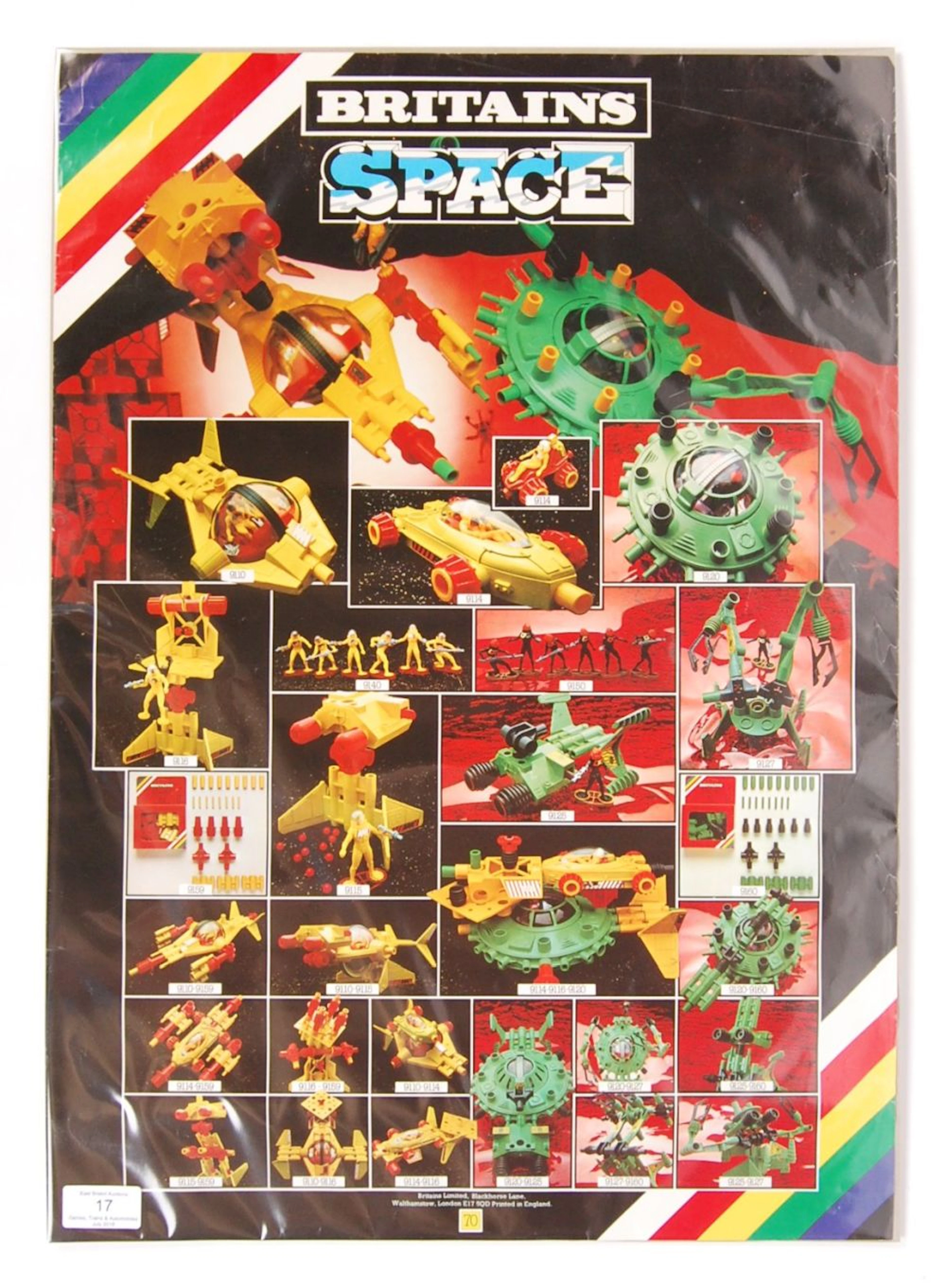 RARE VINTAGE BRITAINS SPACE SERIES IN-STORE SHOP DISPLAY POSTER