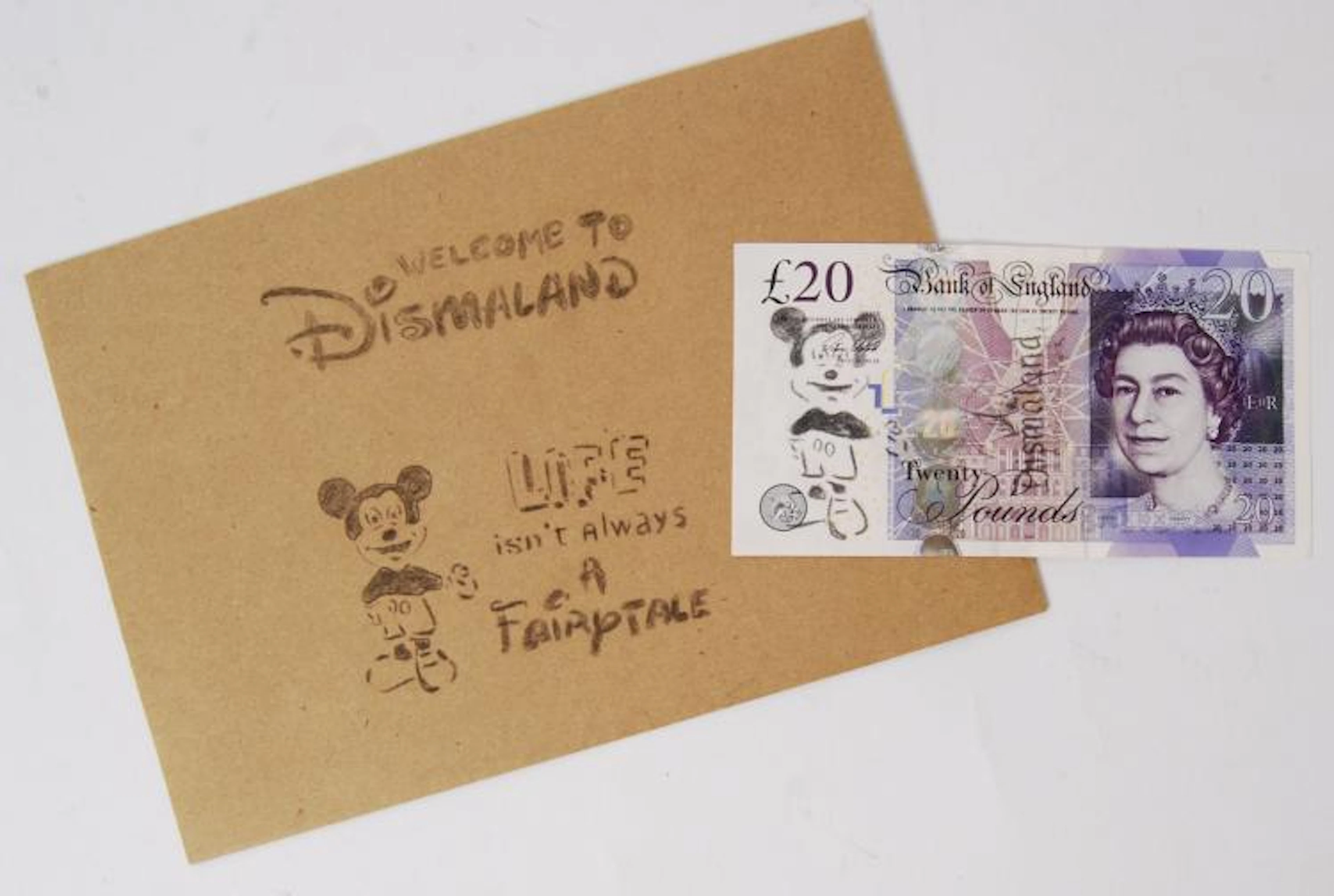 DISMALAND £20 NOTE & ENVELOPE: A ge