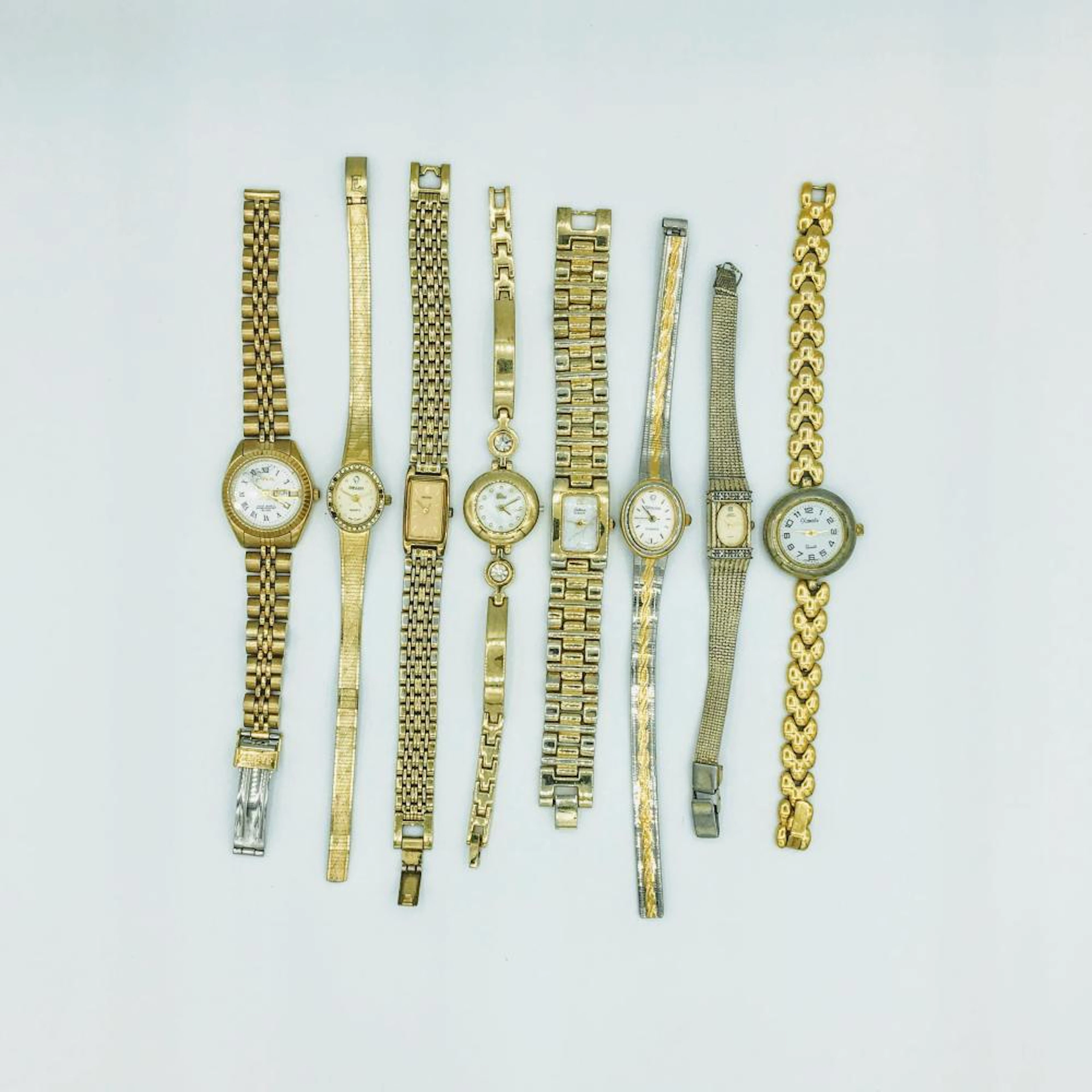 Lot of 8 Ladies Quartz Wrist Watches Including Westclox Xanadu And Others