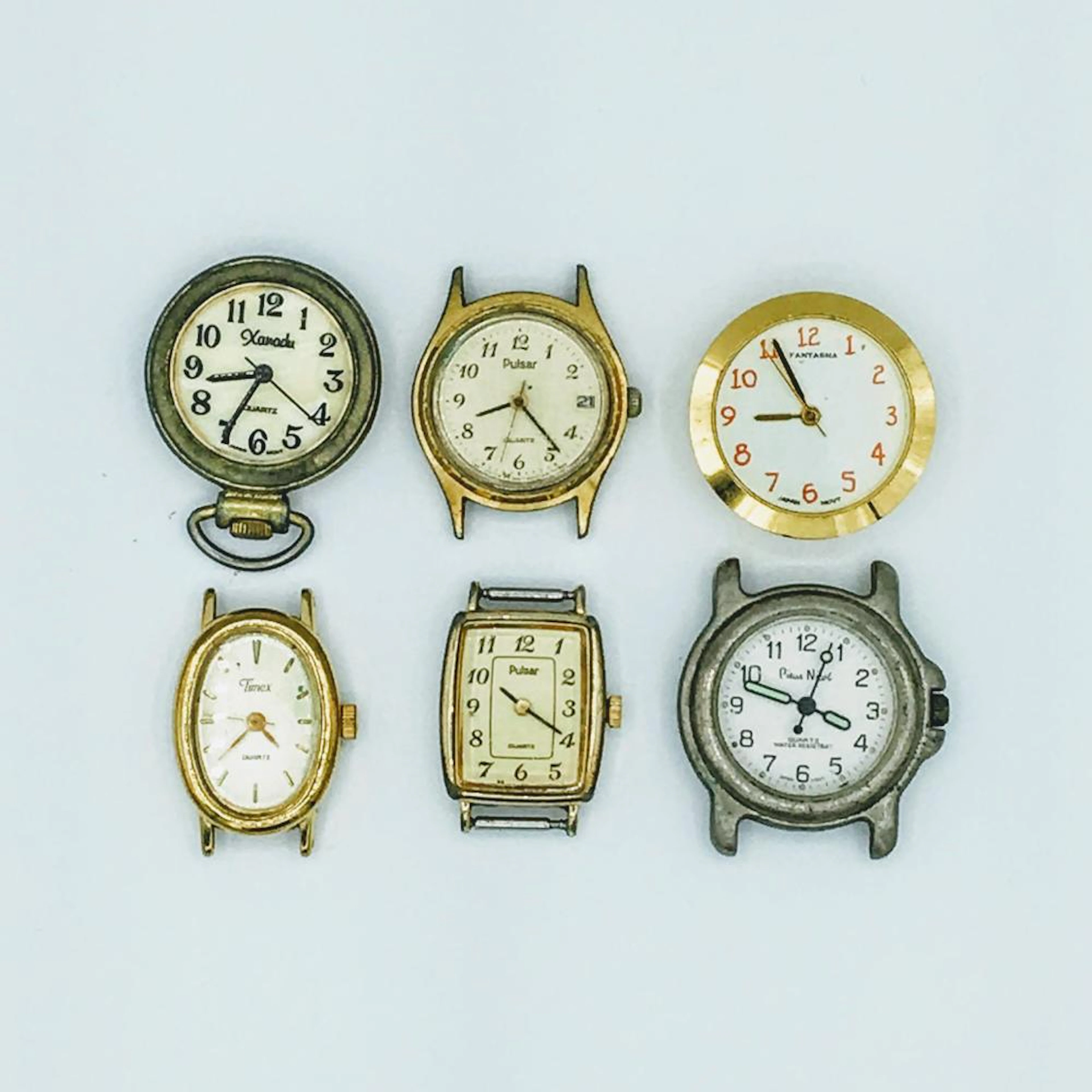 Lot 6 Quartz Ladies Watches Including Timex Pulsar Fantasma Xanadu Pierre Nicol