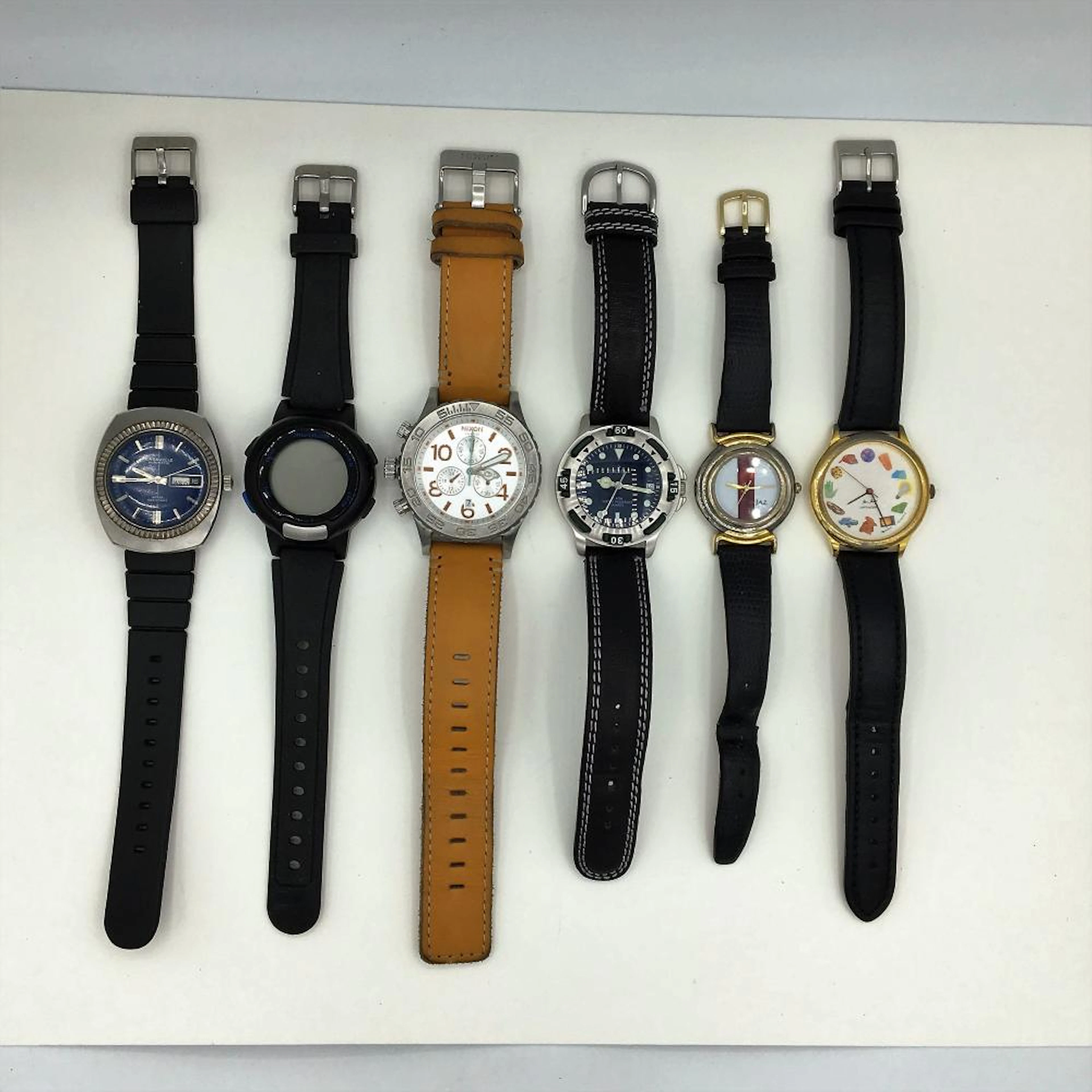 Lot of 6 Quartz Wrist Watches 5 Mens 1 Ladies