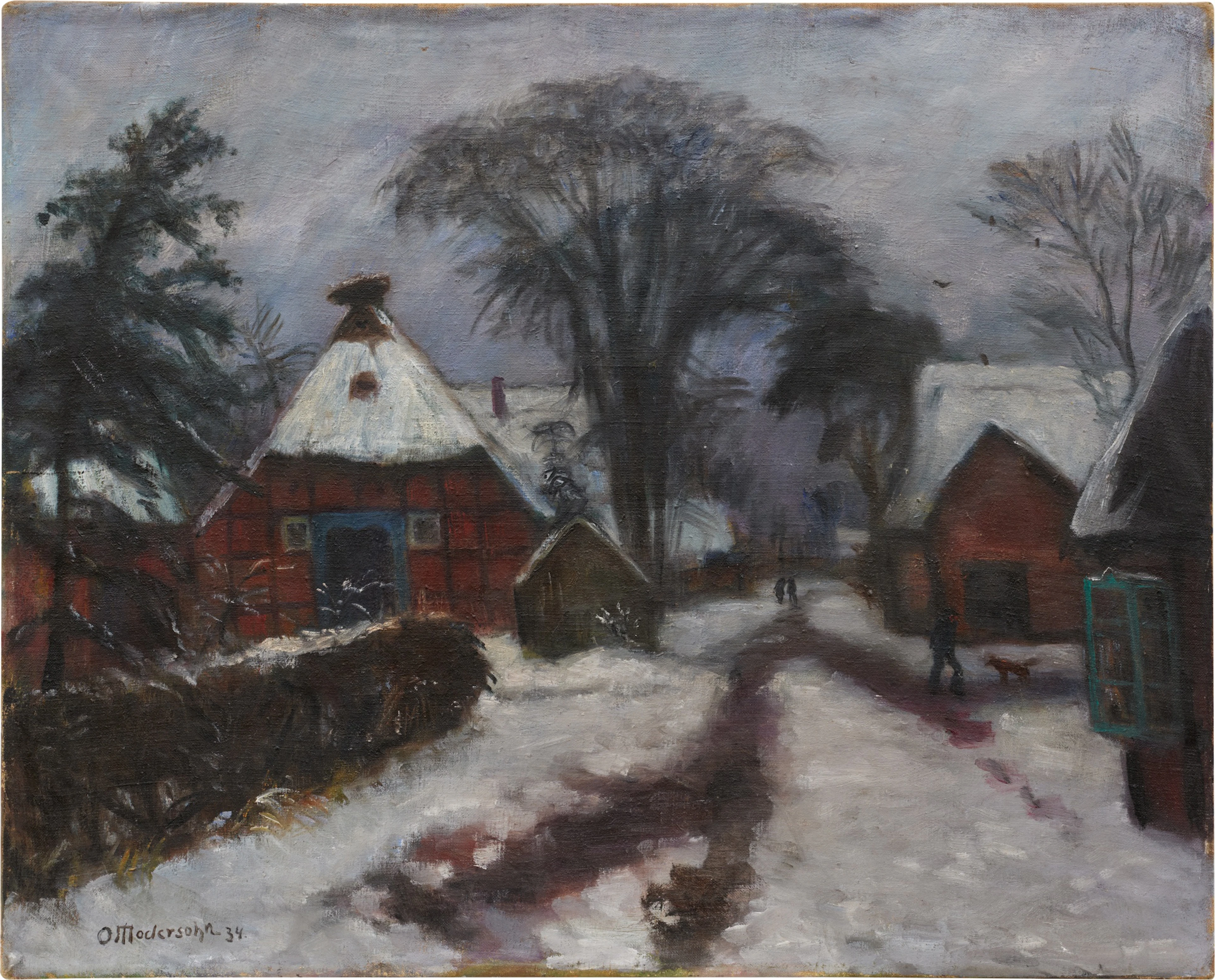 Fischerhude im Schnee (Fischerhude in the snow)