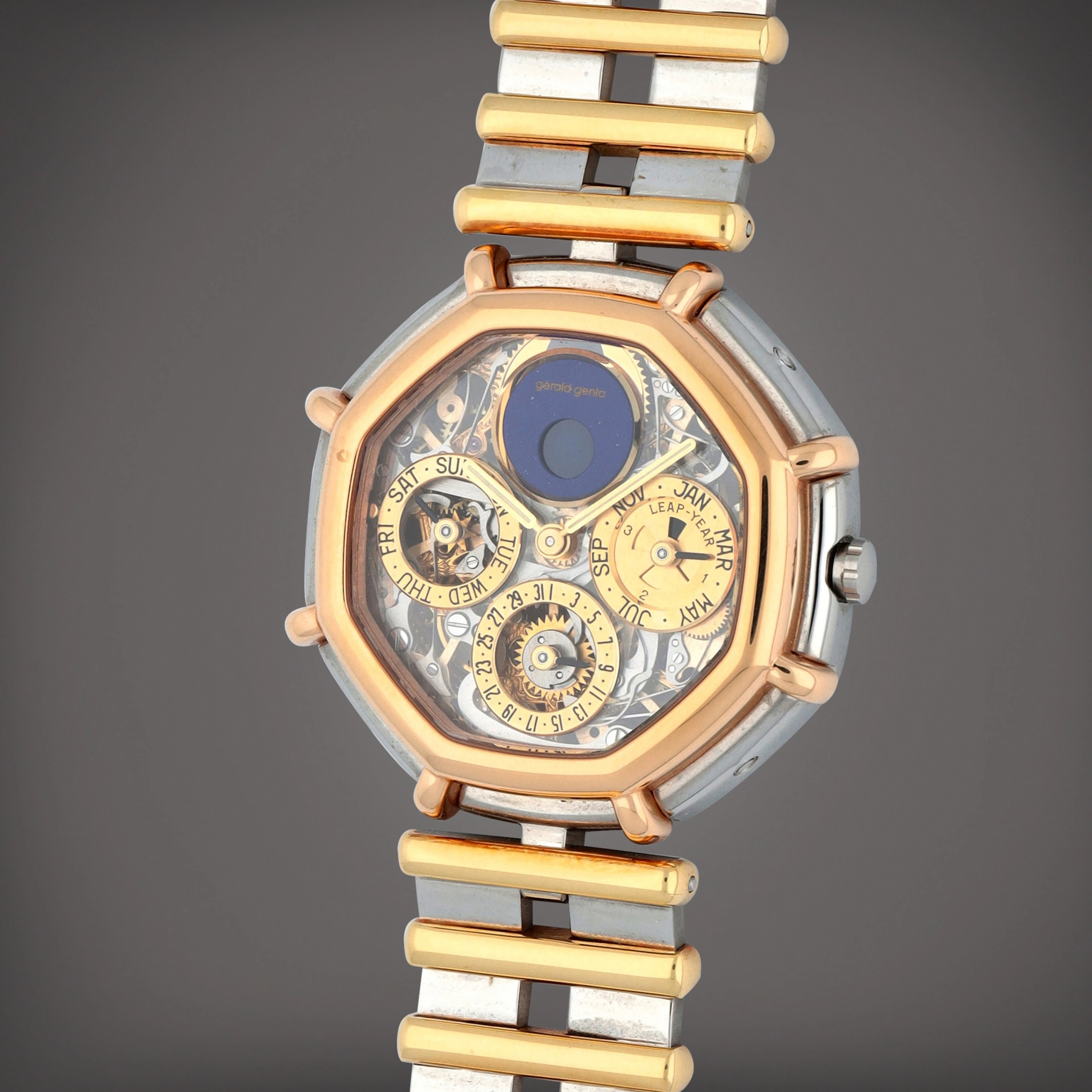 Octagonal | A stainless steel skeletonised perpetual...