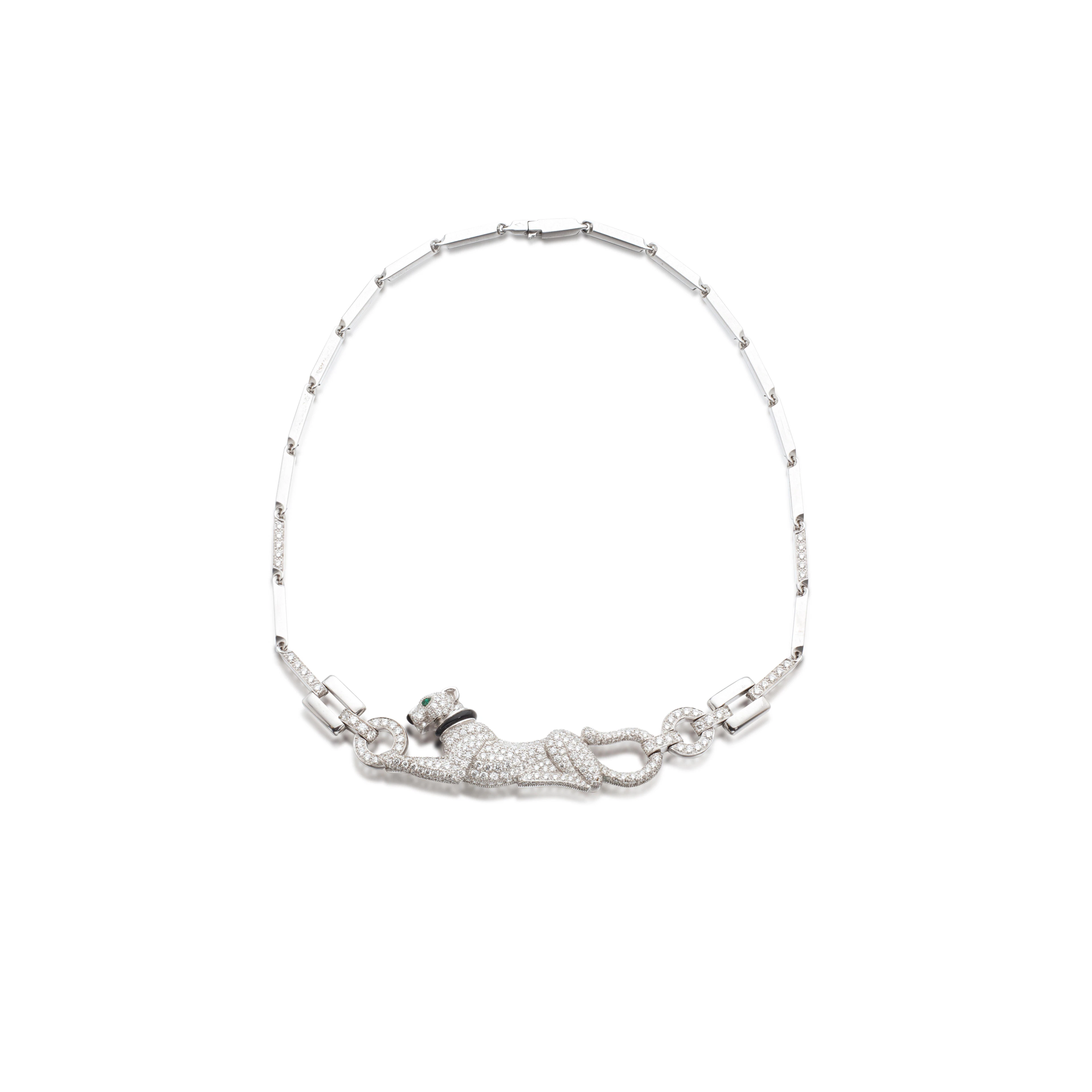 Diamond, onyx and emerald necklace, 'Dame à la Panthère'