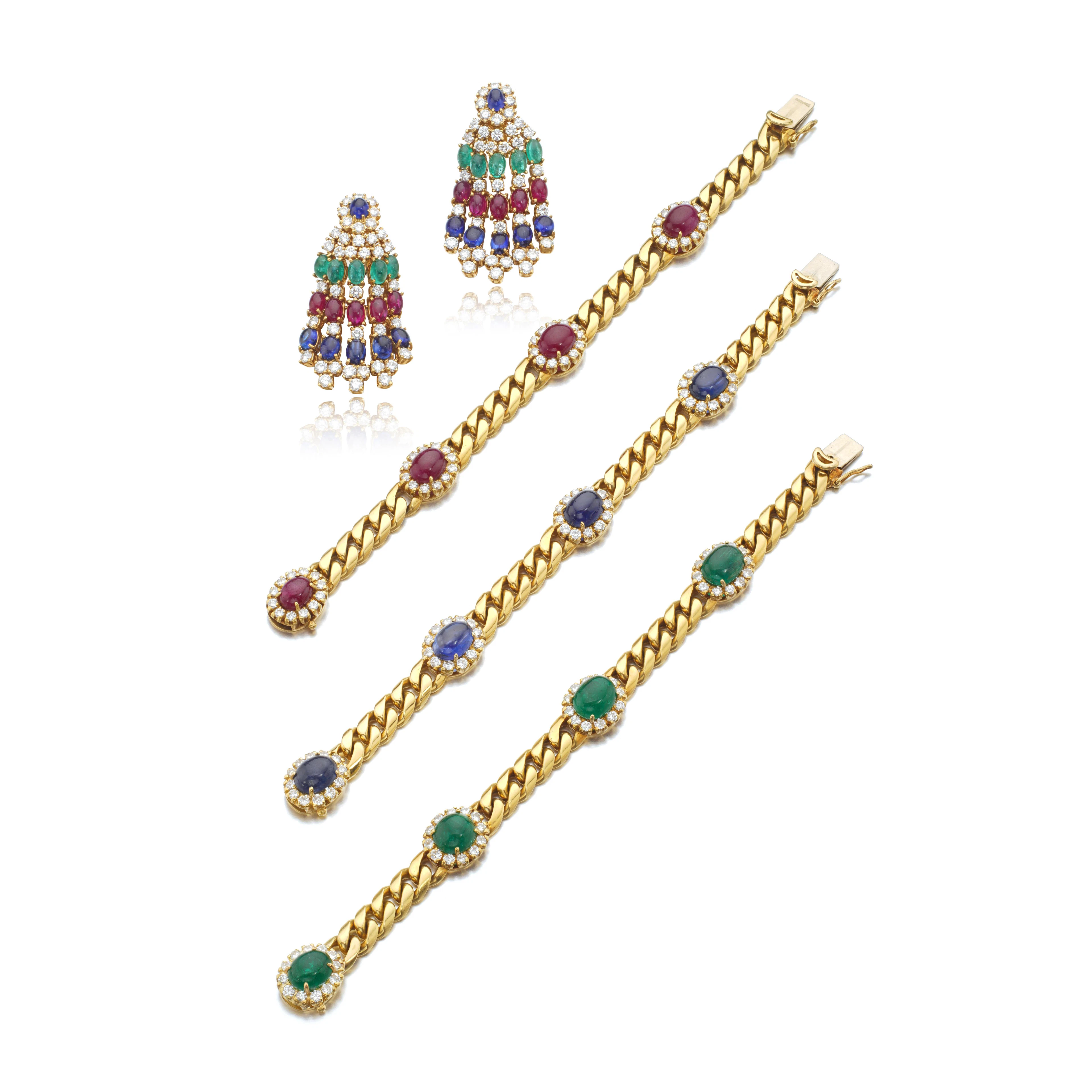 Collection of gold, gem set and diamond jewels